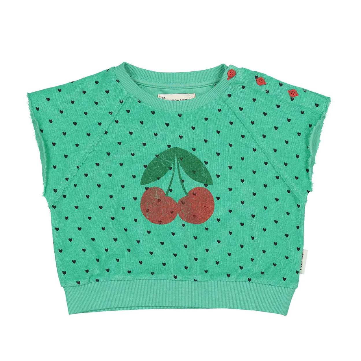Piupiuchick Green Cherry Print Sweatshirt