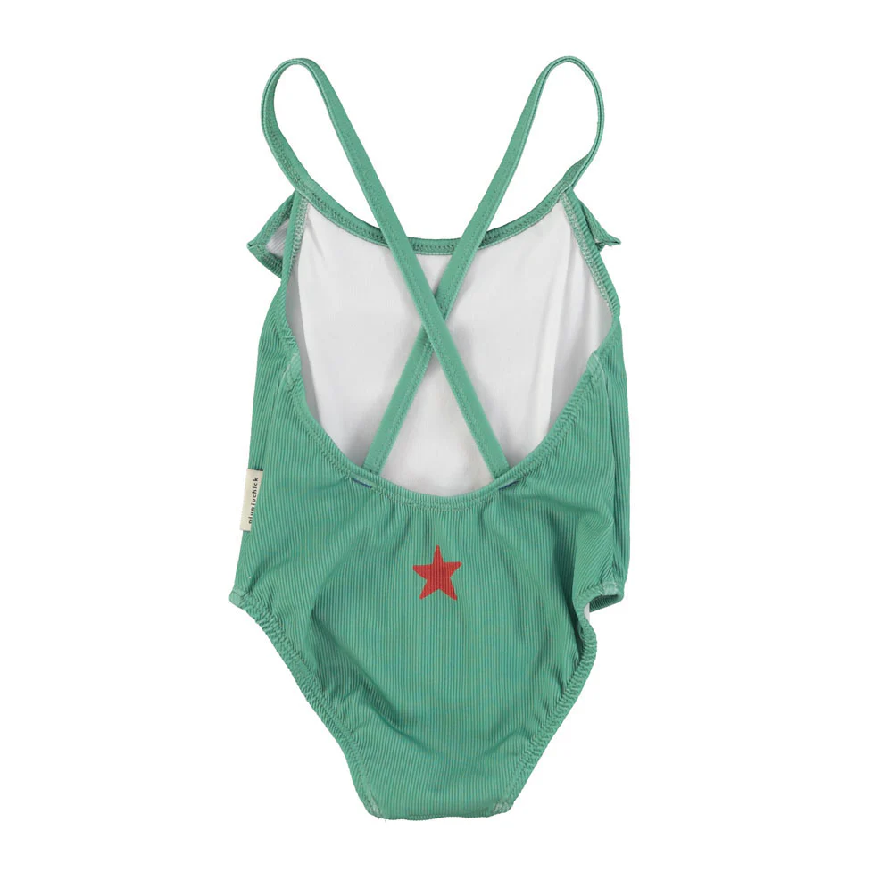 Piupiuchick Green Cherry Print Swimsuit - Image 3