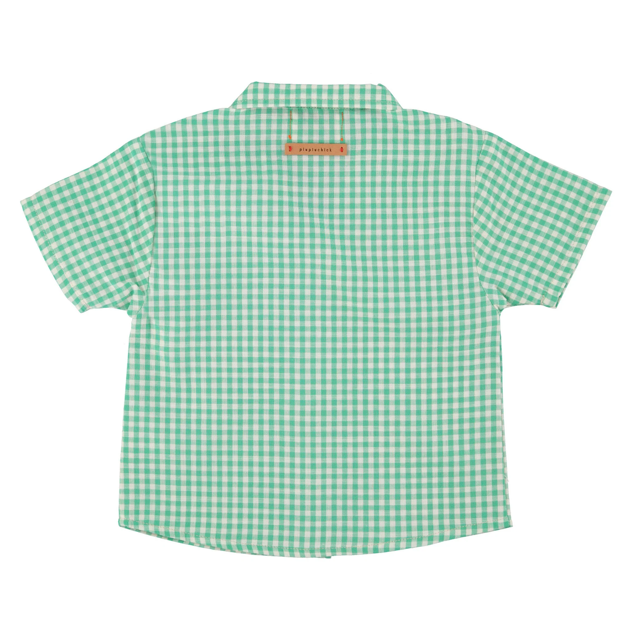 Piupiuchick Green/Ecru Checkered Hawaiian Shirt - Image 2