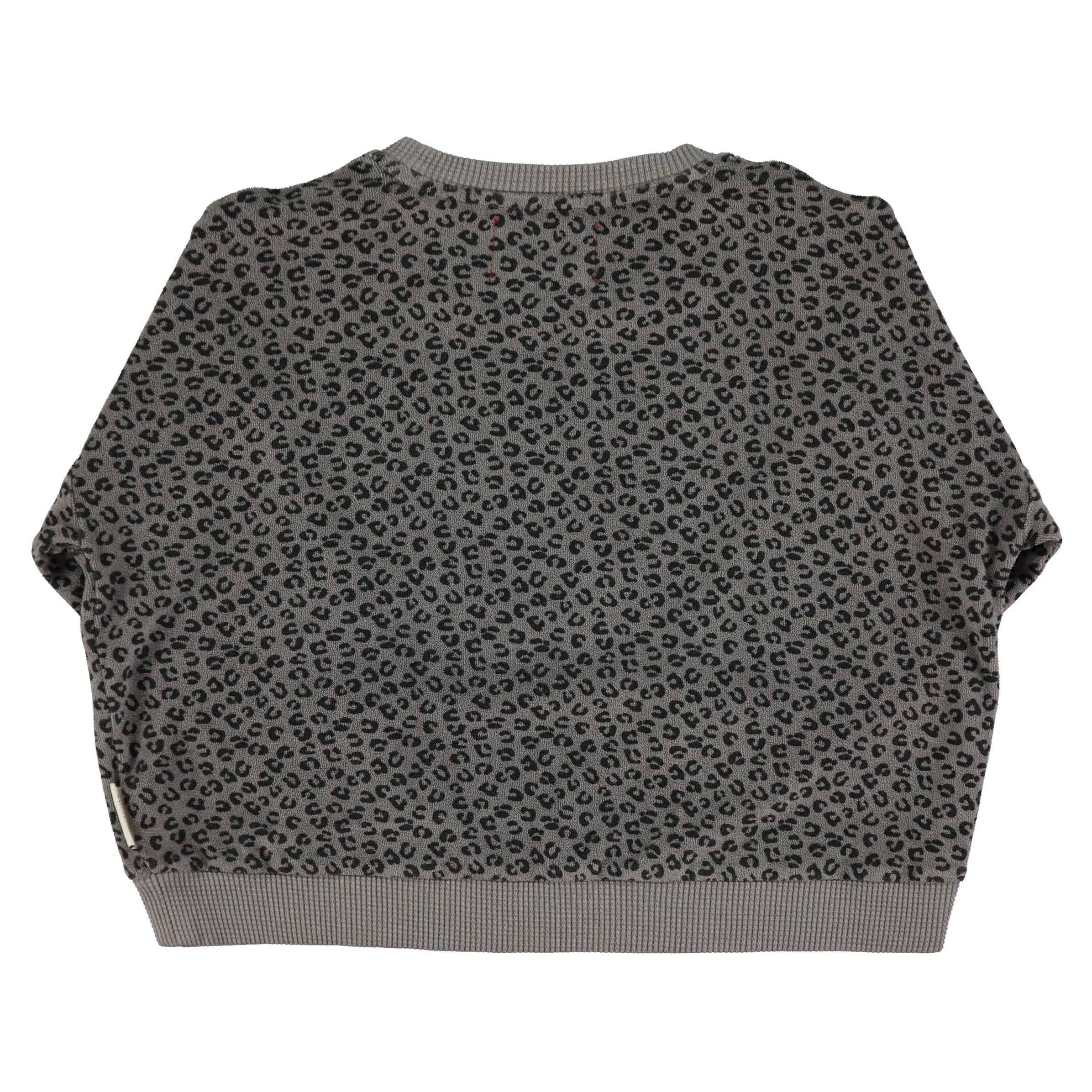 Piupiuchick Grey Animal Print Terry Sweatshirt - Image 3