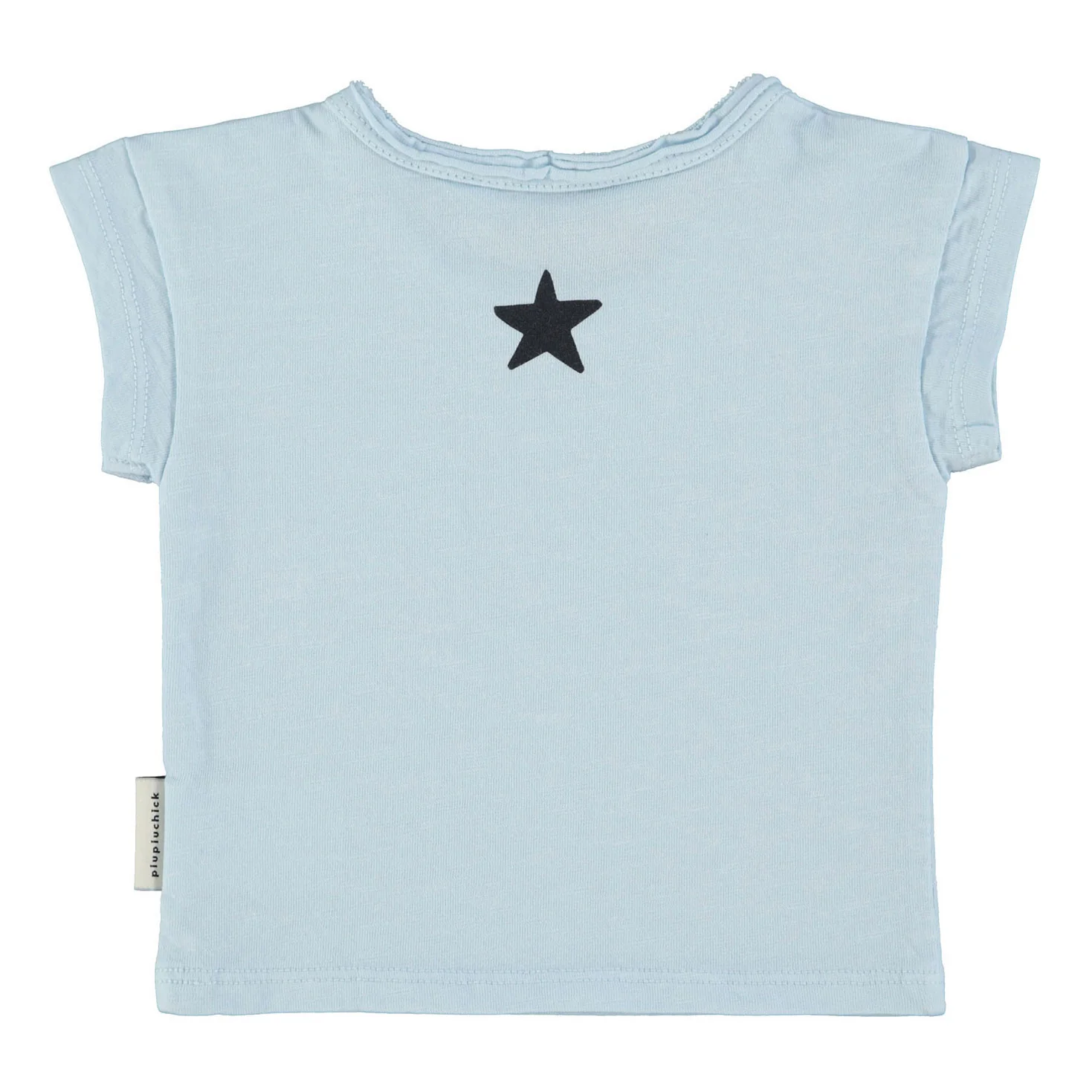 Piupiuchick Light Blue "Piupiuchick" Print Baby T-Shirt - Image 2