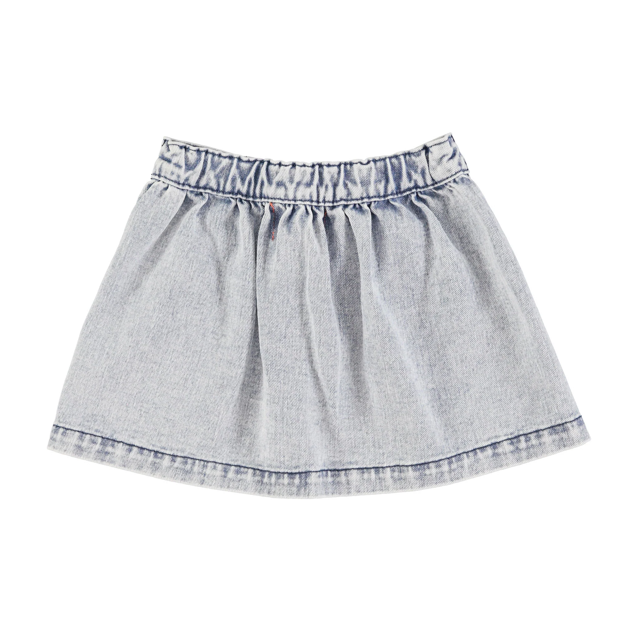Piupiuchick Light Blue Washed Short Skirt - Image 2