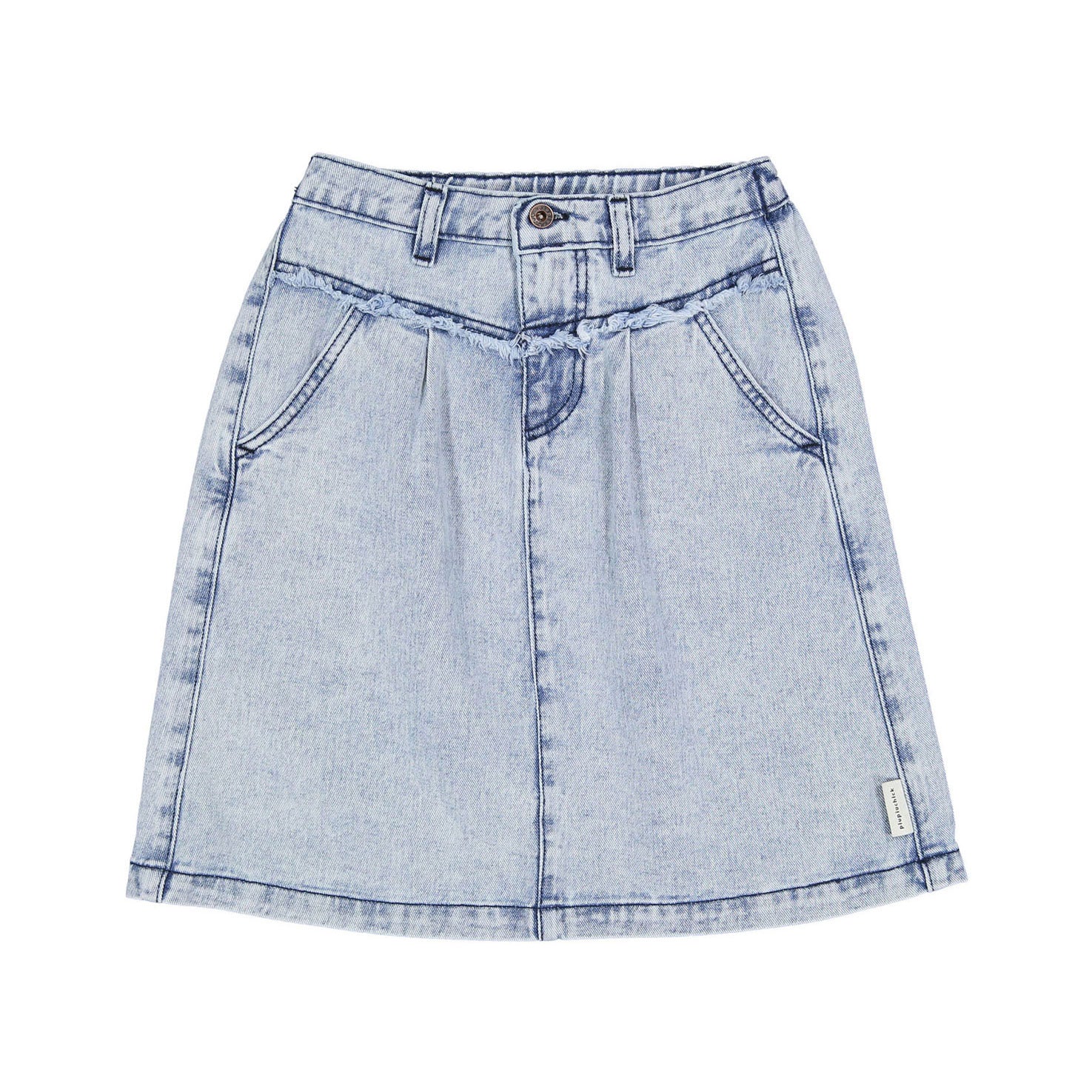 Piupiuchick Light Blue Washed Skirt