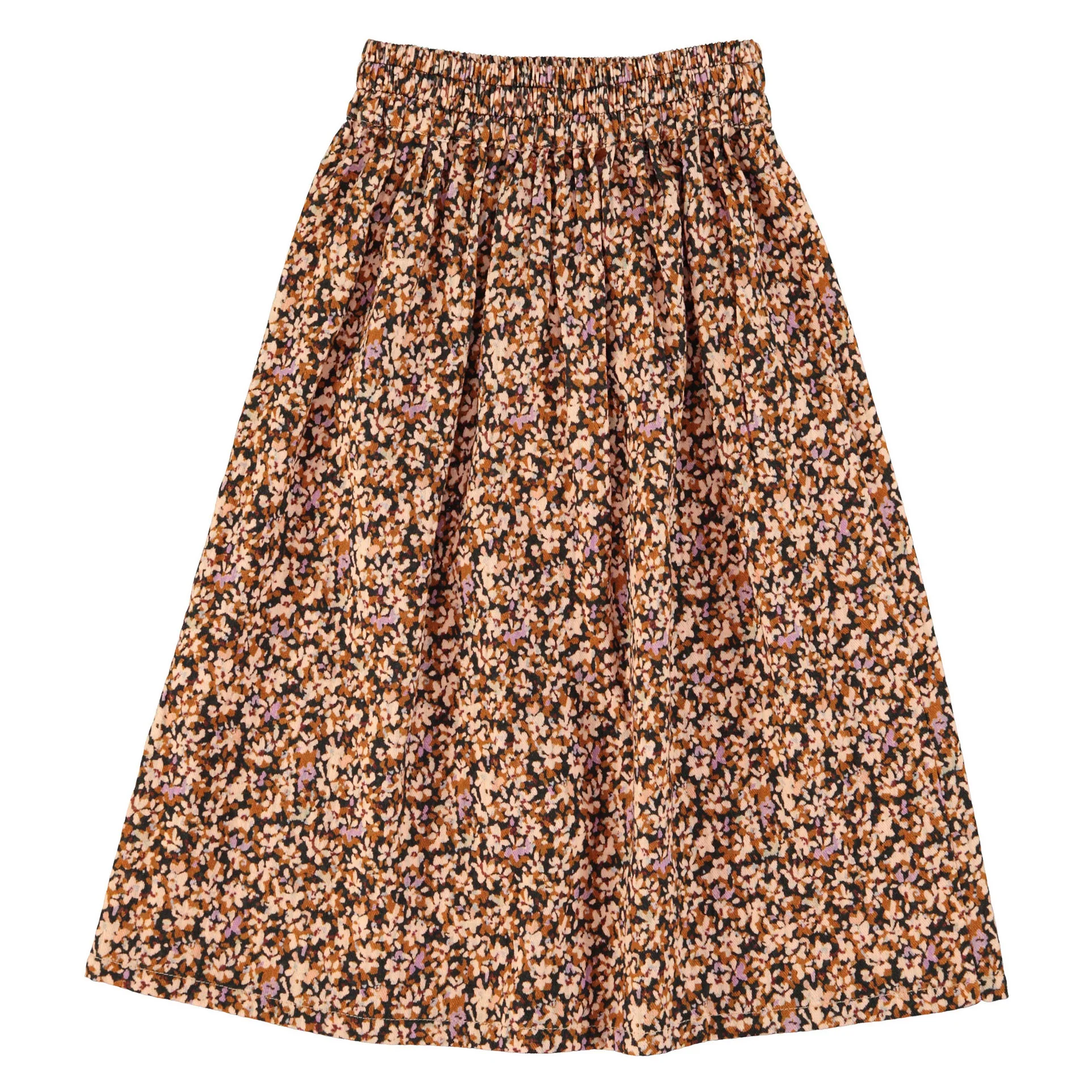 Piupiuchick Light Pink/Brown Flowers Long Skirt - Image 3