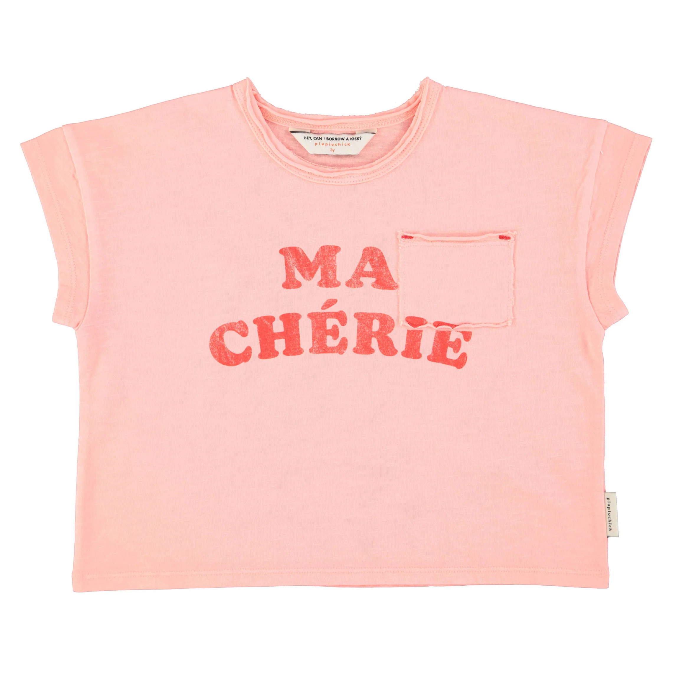 Piupiuchick Light Pink "Ma Cherie" Print T-Shirt
