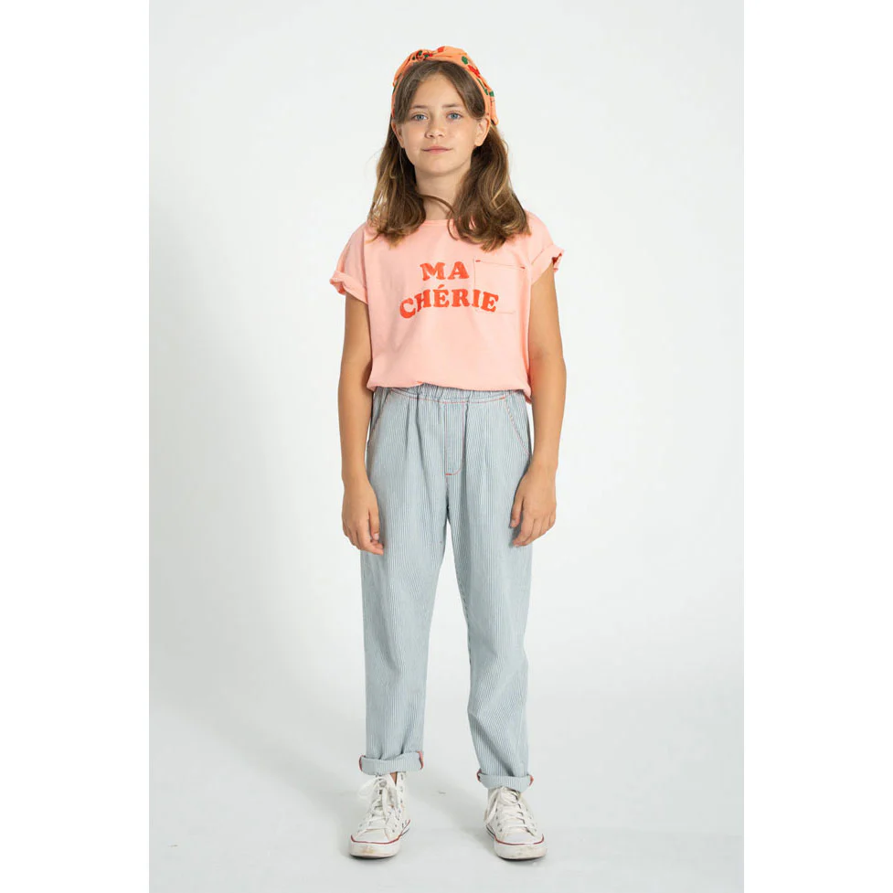 Piupiuchick Light Pink "Ma Cherie" Print T-Shirt - Image 2