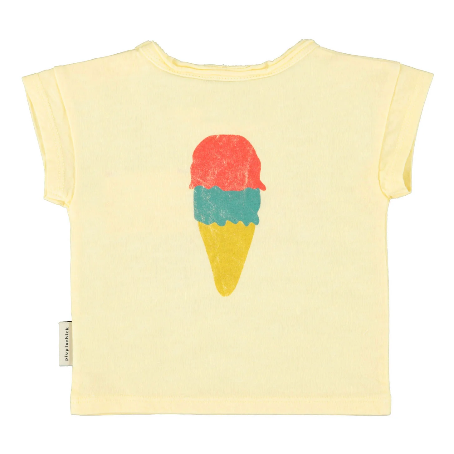 Piupiuchick Light Yellow "Beach Bar" Print Baby T-Shirt - Image 2