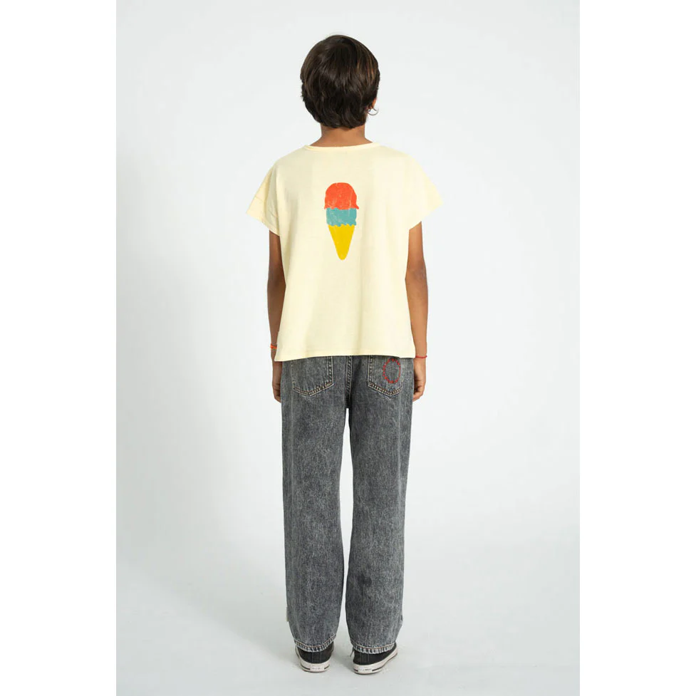 Piupiuchick Light Yellow "Beach Bar" Print T-Shirt - Image 4