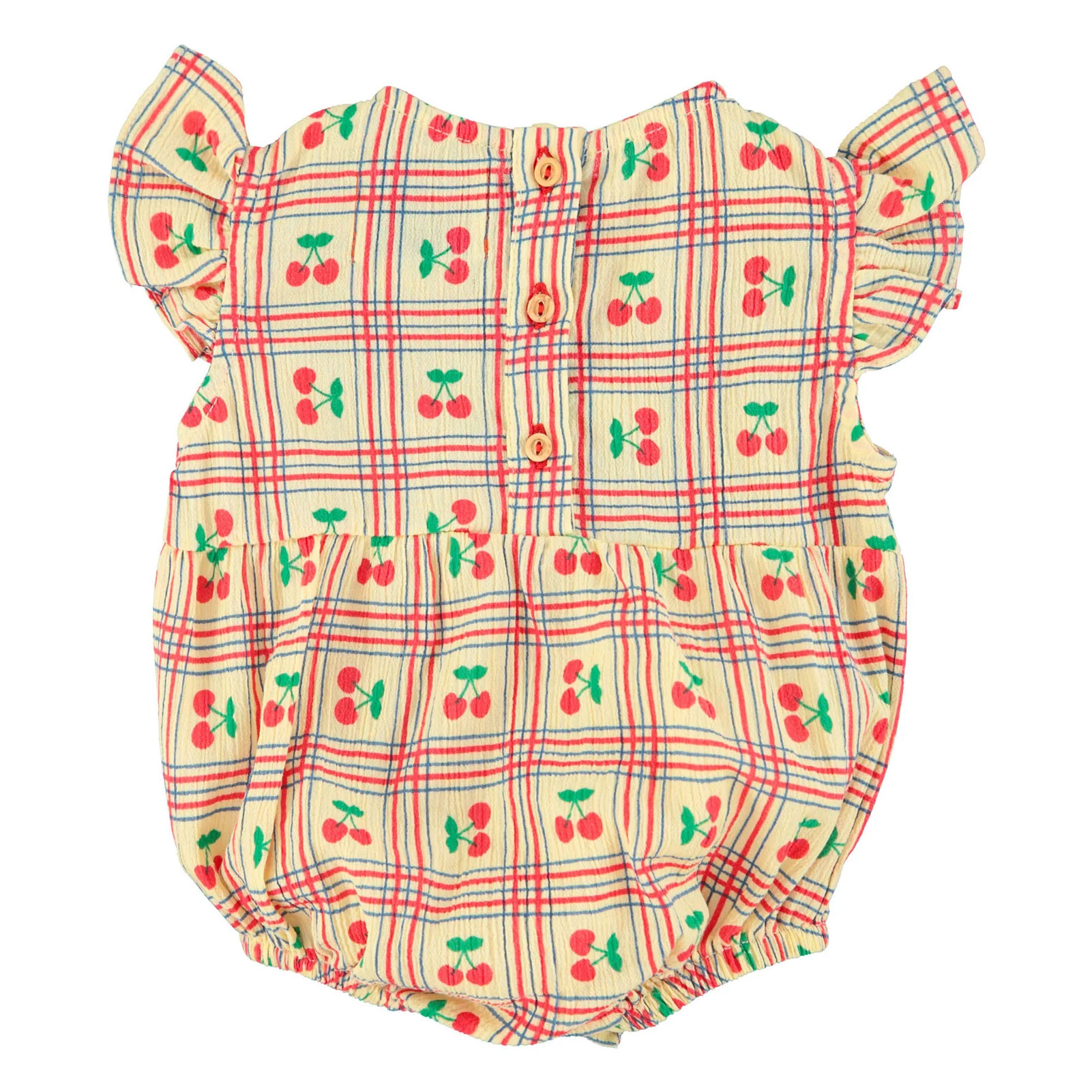 Piupiuchick Light Yellow Cherries All Over Romper - Image 2