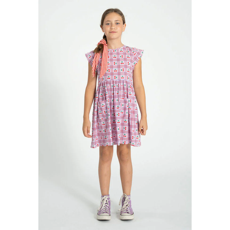 Piupiuchick Lilac Cherries All Over Dress - Image 2