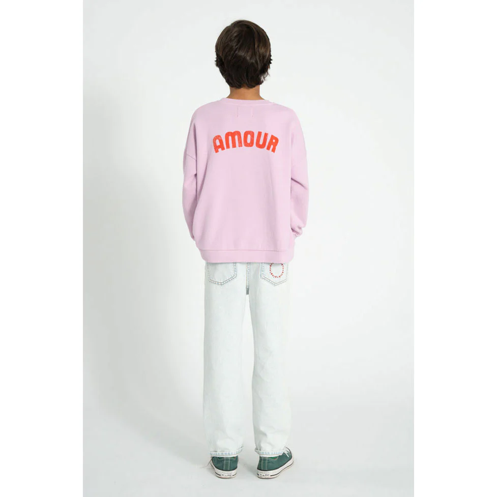 Piupiuchick Lilac/Red Heart Print Sweatshirt - Image 4