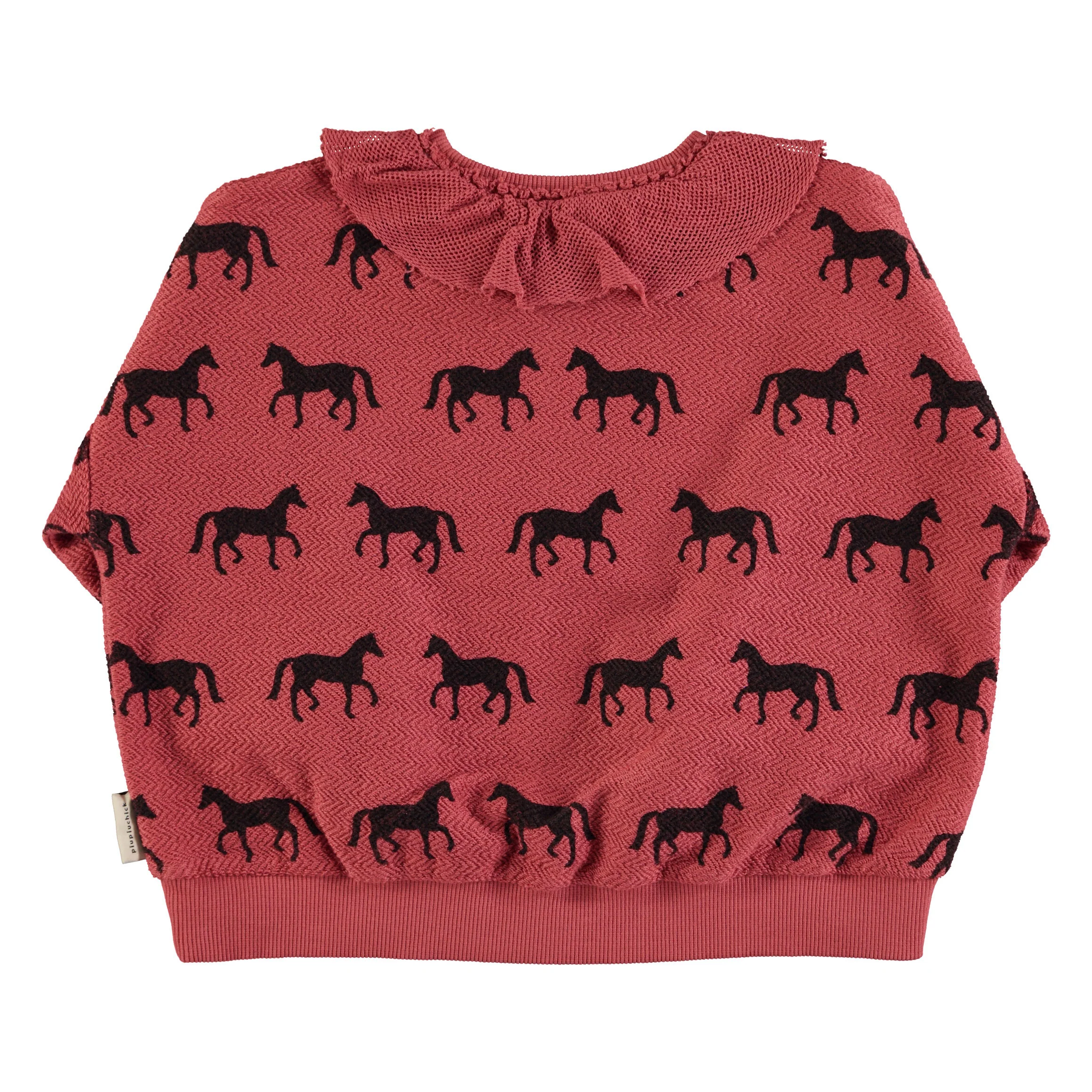 Piupiuchick Old Pink w/ Black Horses Sweatshirt - Image 2