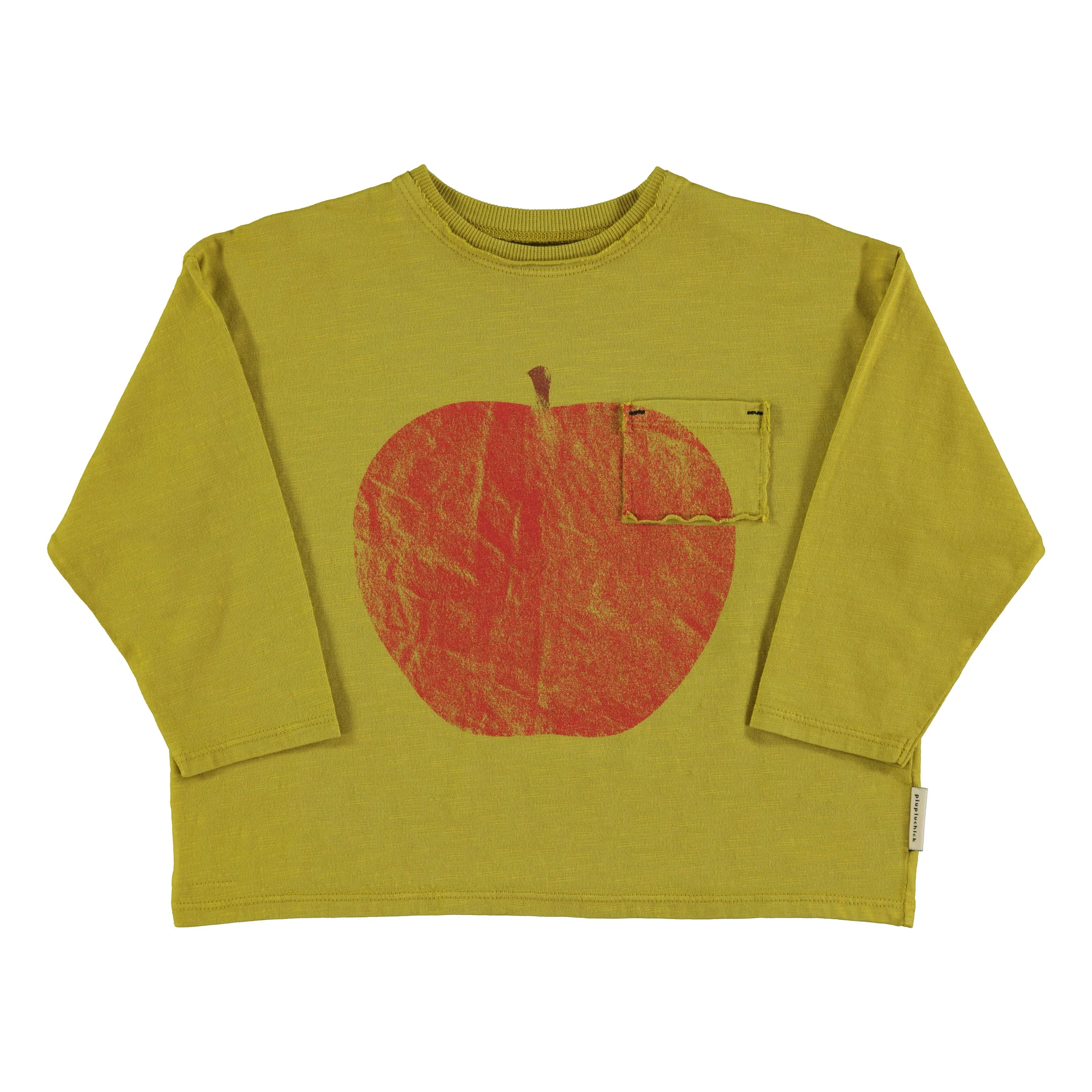 Piupiuchick Olive Green w/ Red Apple Print Tee