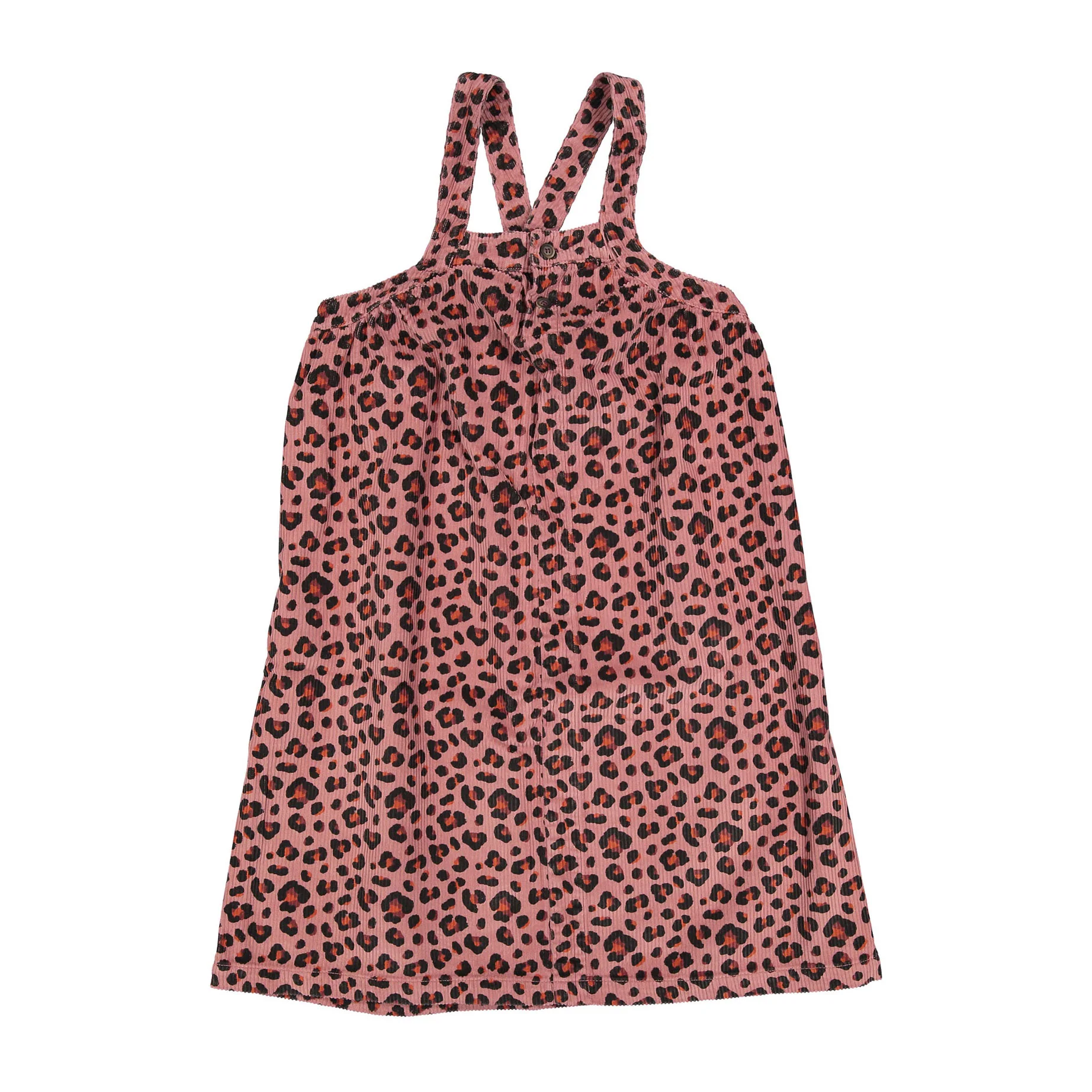 Piupiuchick Pink Animal Print Knee Length Strap Dress