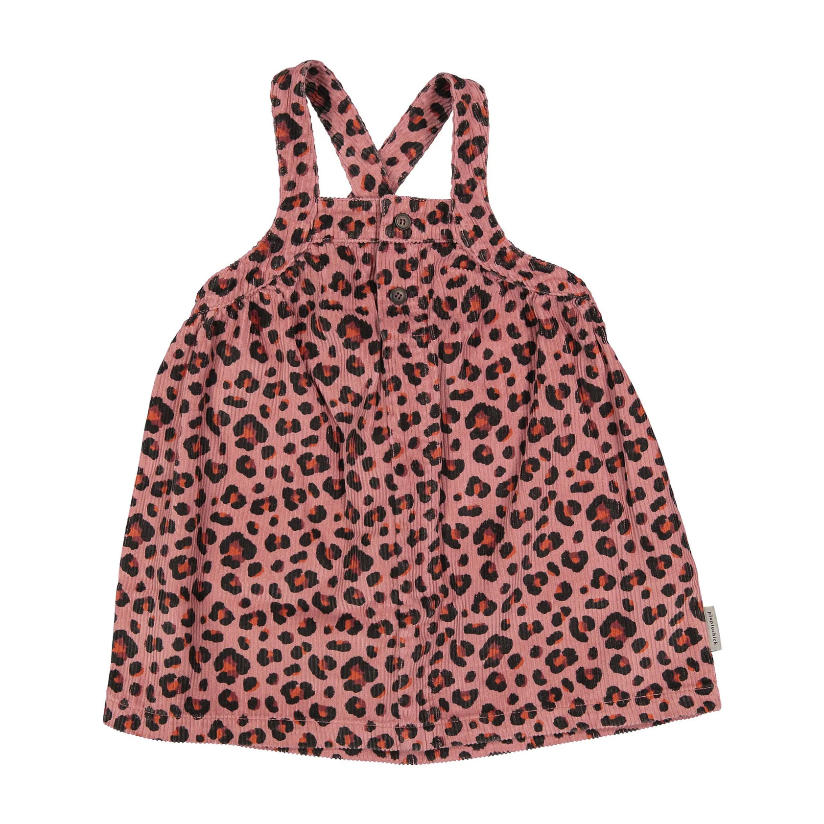 Piupiuchick Pink Animal Print Short Strap Dress