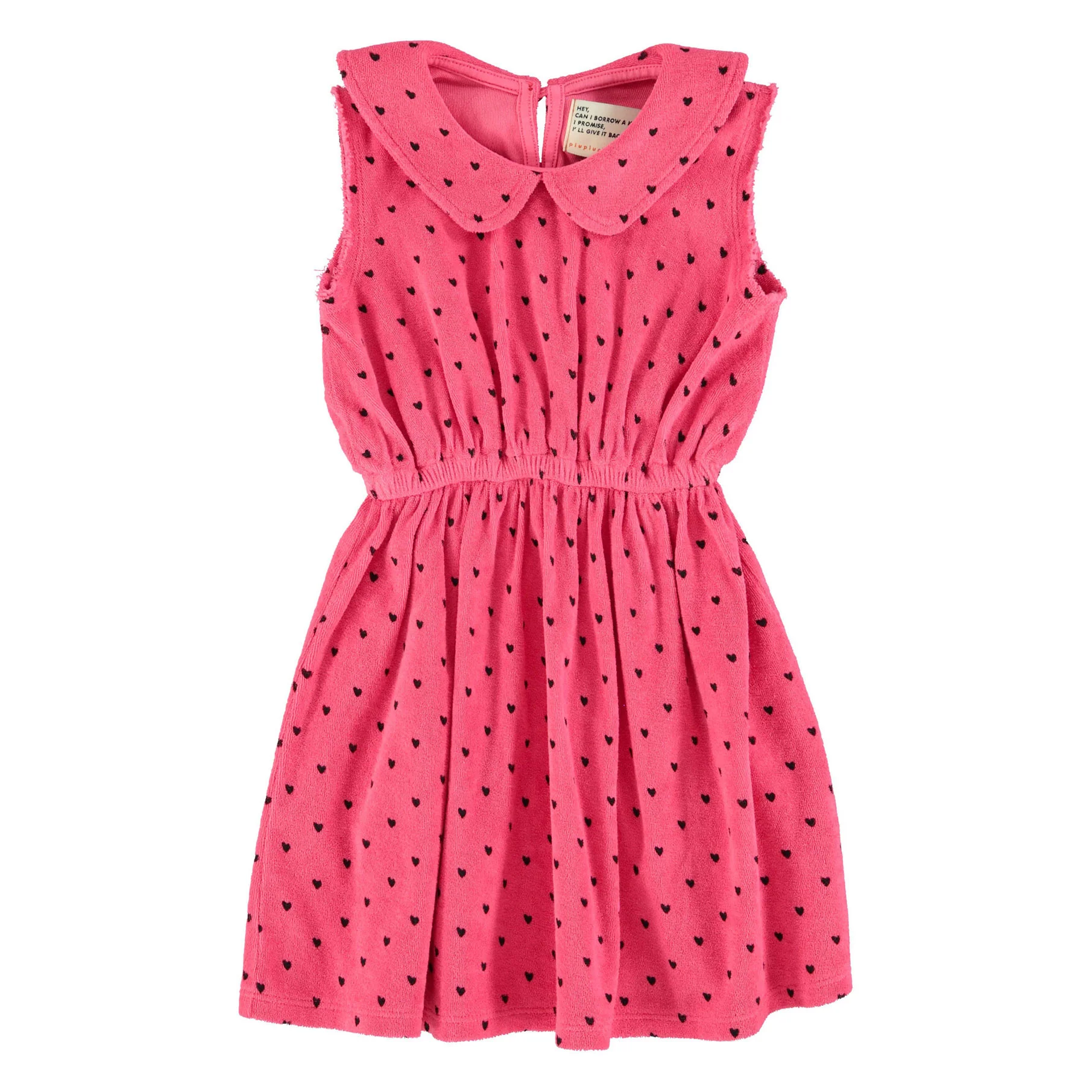 Piupiuchick Pink/Black Hearts All Over Dress