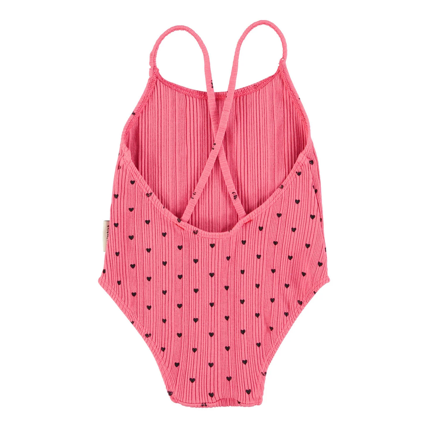 Piupiuchick Pink/Black Hearts All Over Swimsuit - Image 3
