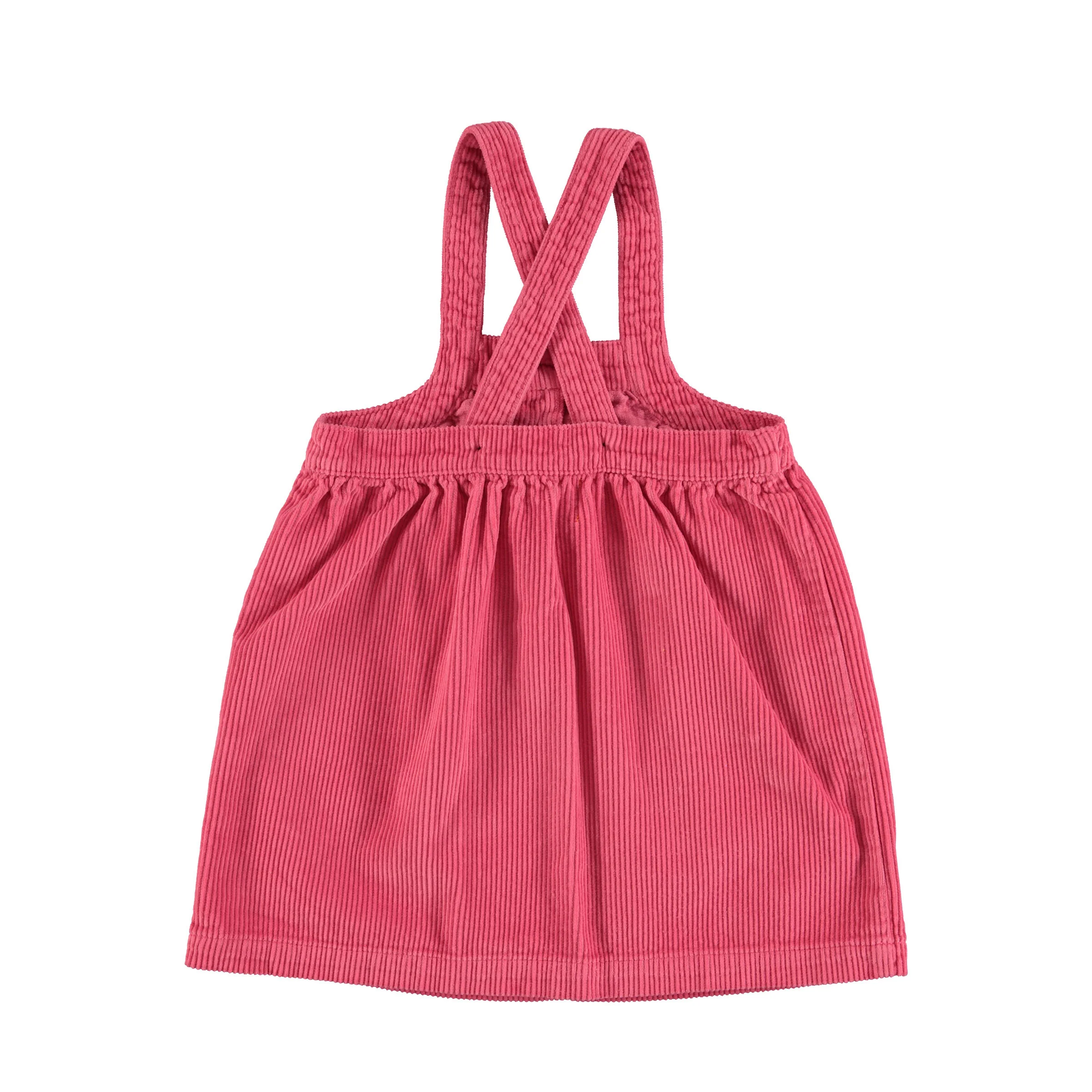 Piupiuchick Pink Corduroy Strap Short Dress - Image 2