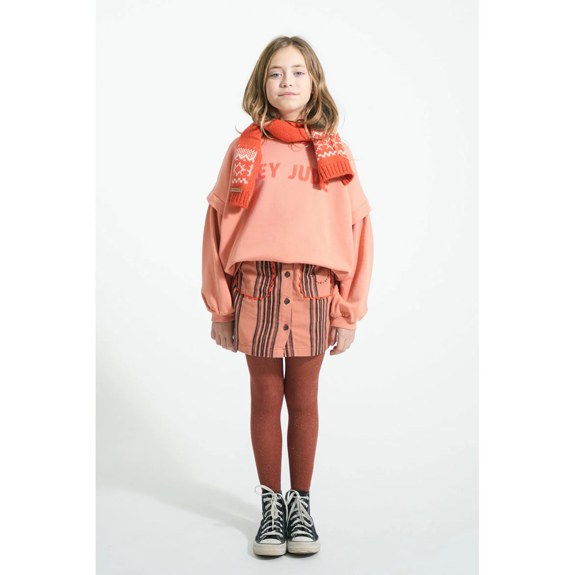 Piupiuchick Pink Striped Short Skirt - Image 2