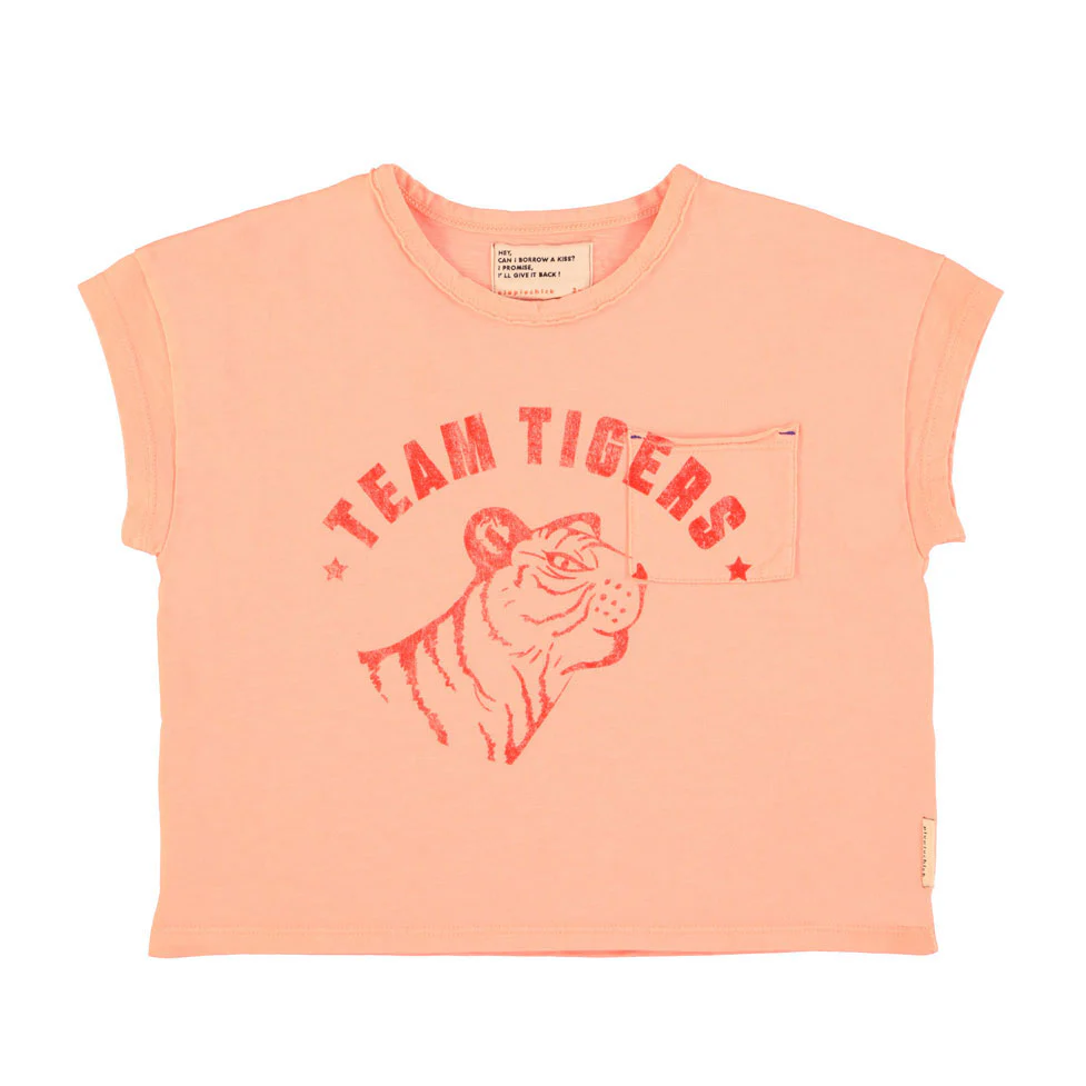 Piupiuchick Pink Tiger Print Tee