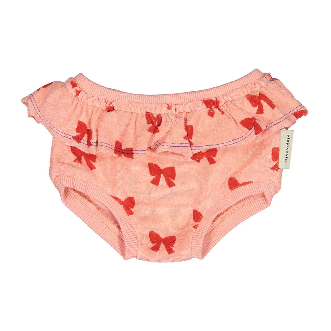 Piupiuchick Pink W/ Red Bows High Waisted Shorties