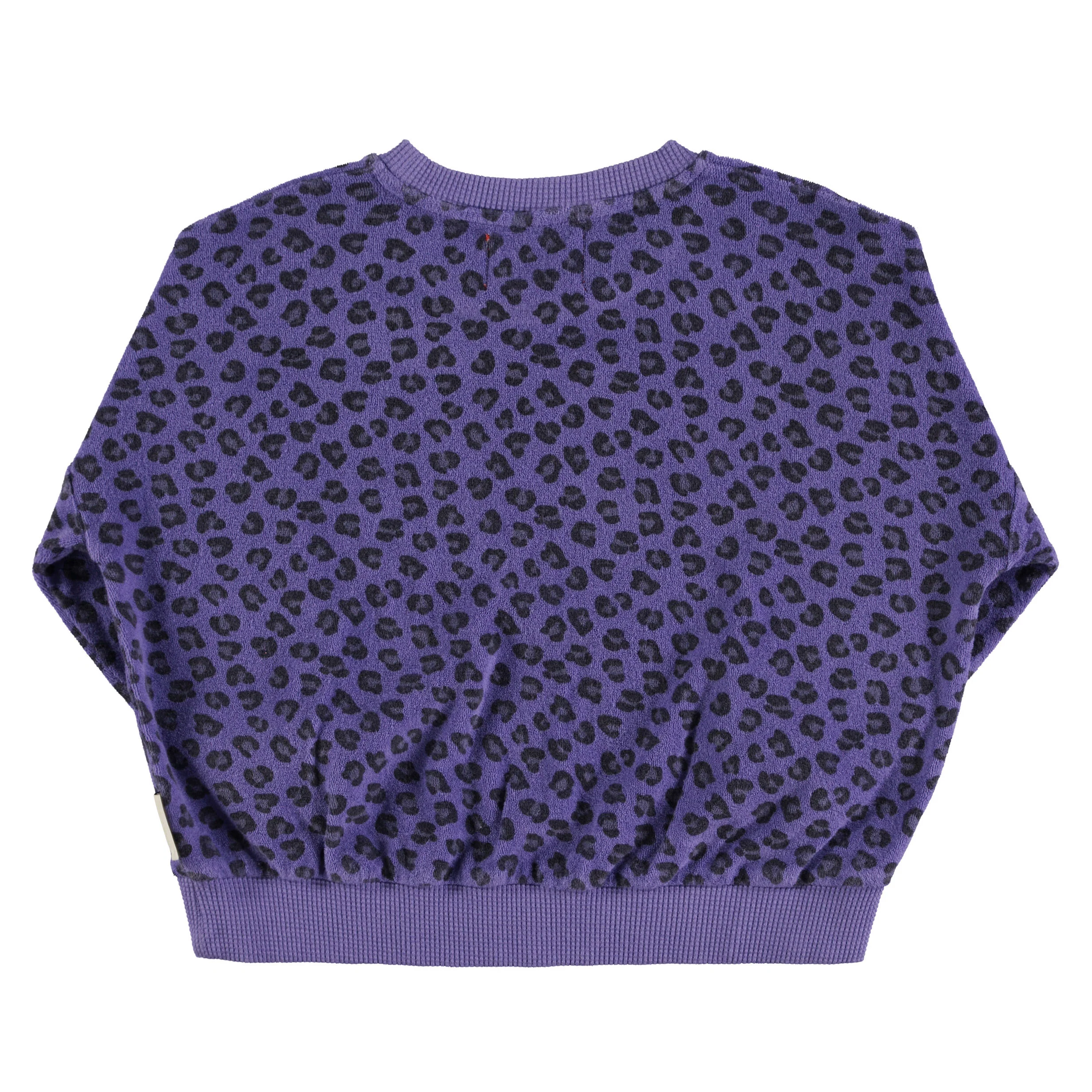 Piupiuchick Purple Animal Print Terry Sweatshirt - Image 2