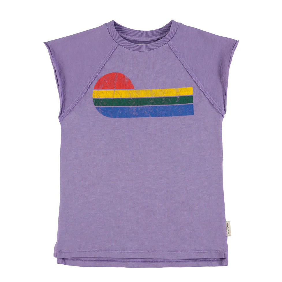Piupiuchick Purple Multicolor Wave Dress