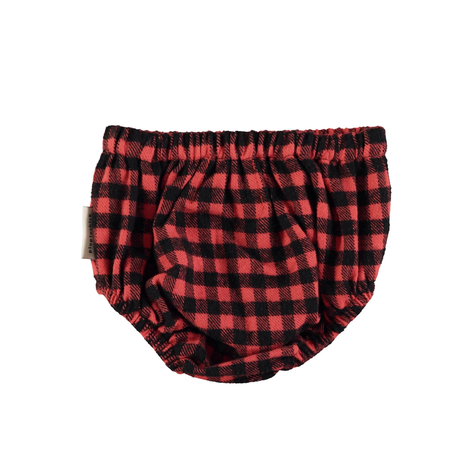 Piupiuchick Red and Black Vichy Baby Shorties - Image 2