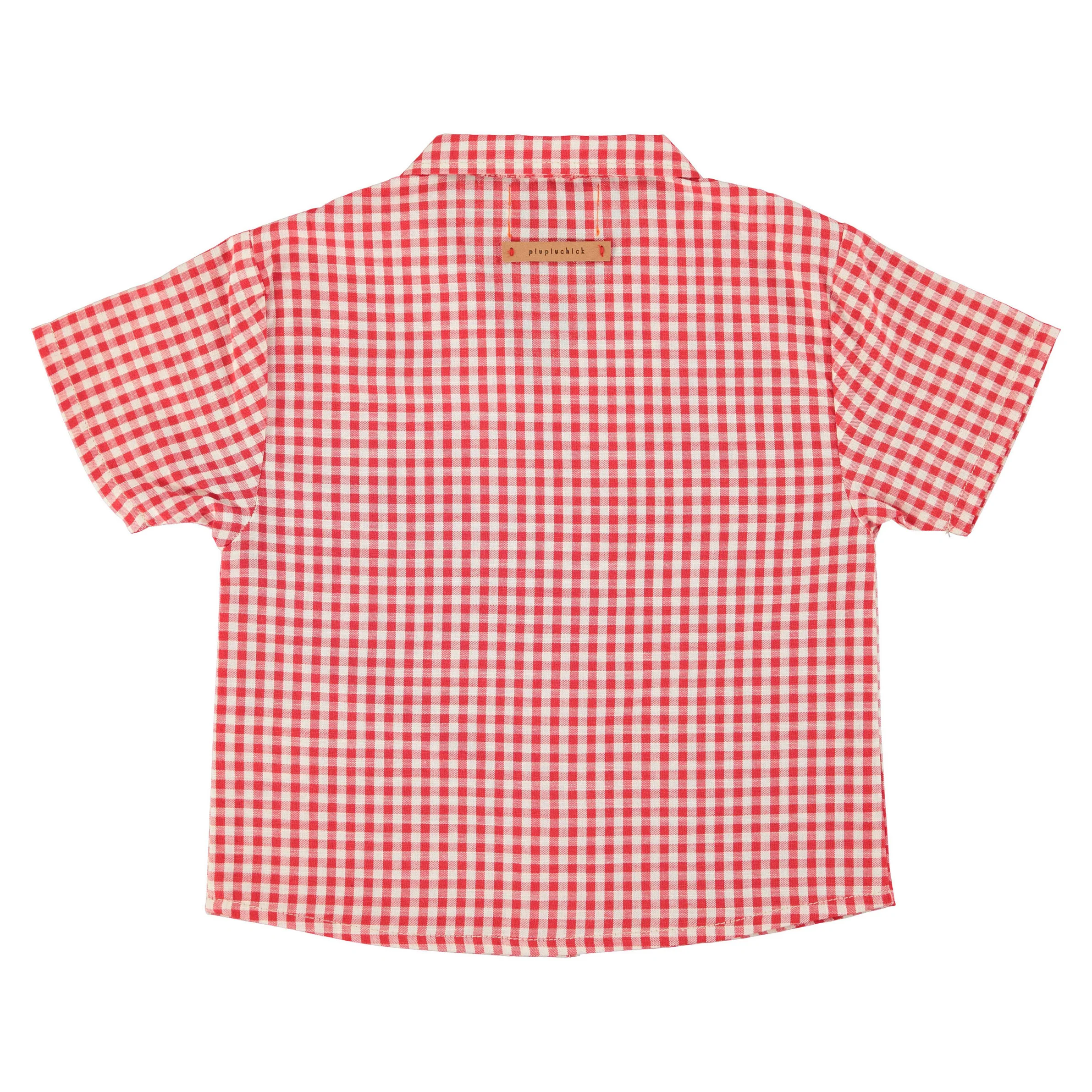 Piupiuchick Red/Ecru Checkered Hawaiian Shirt - Image 2