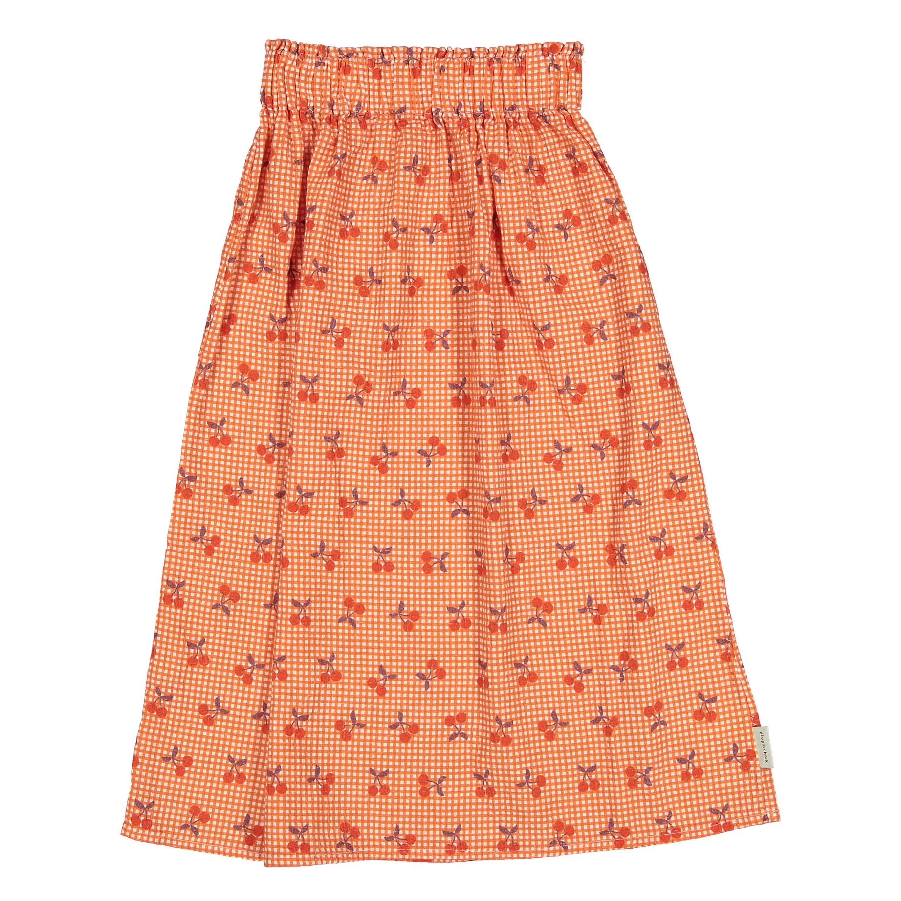 Piupiuchick Red/White Cherry Print Long Skirt