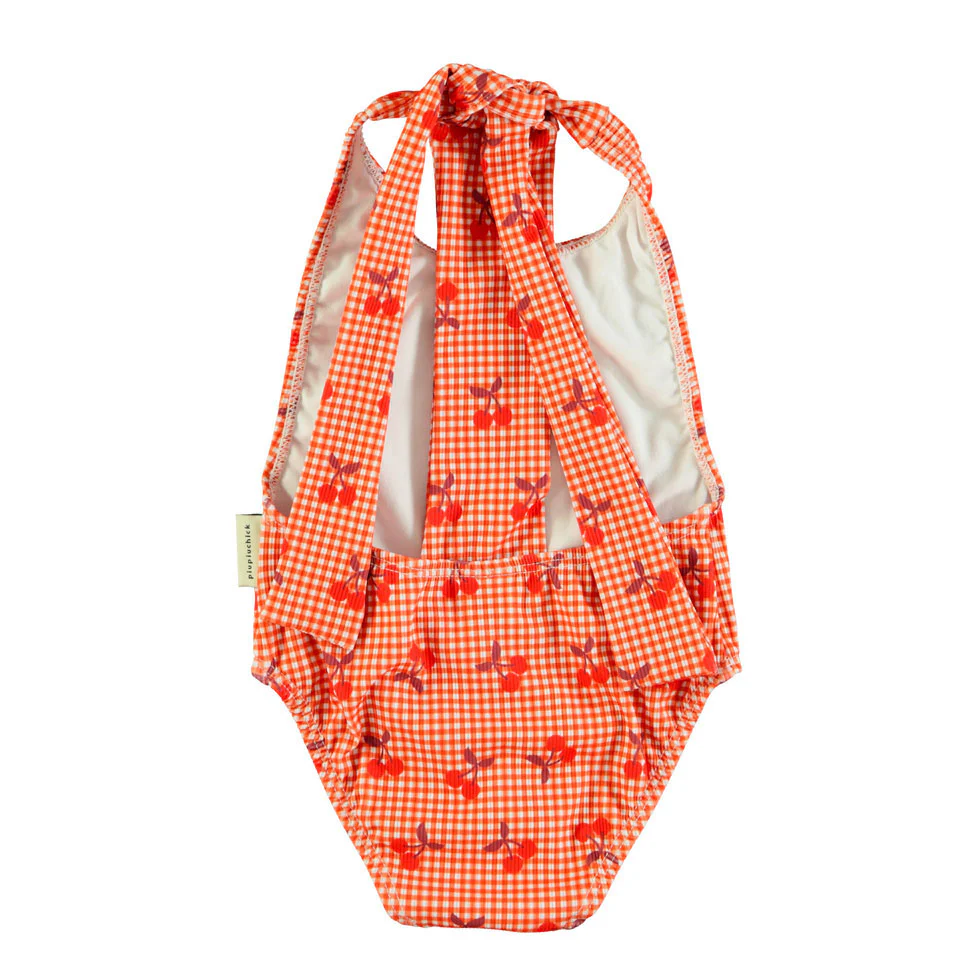 Piupiuchick Red/White Cherry Print Swimsuit - Image 2