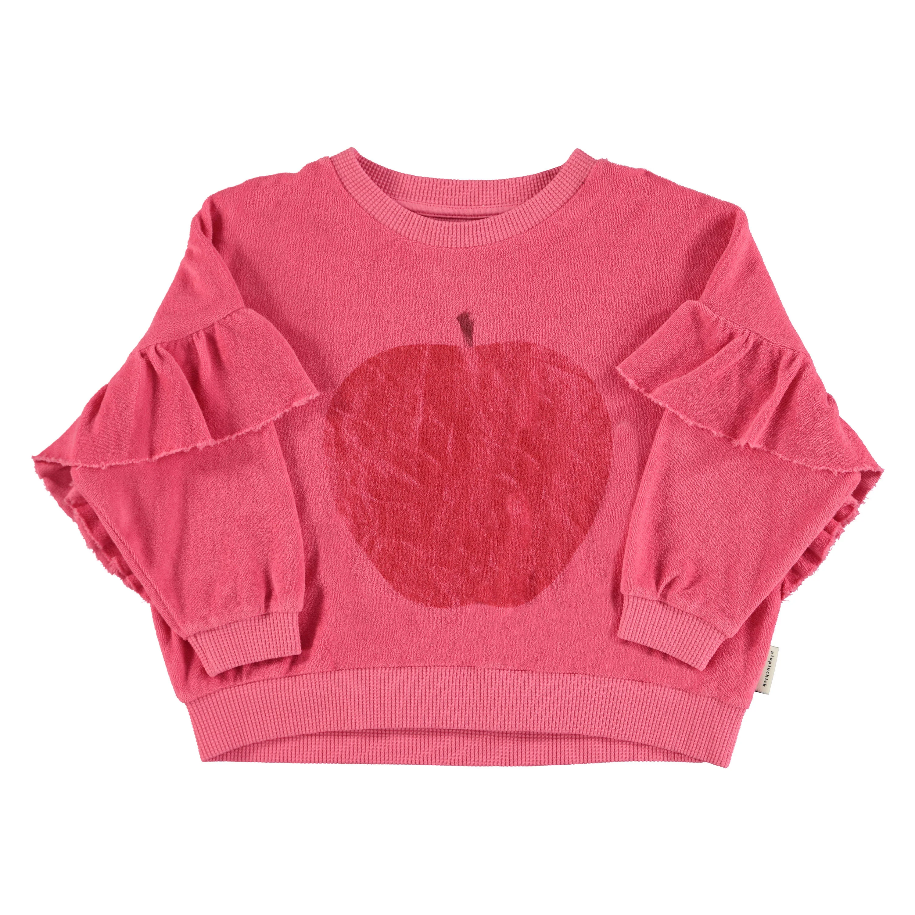 Piupiuchick Strawberry Pink w/ Red Apple Terry Sweatshirt