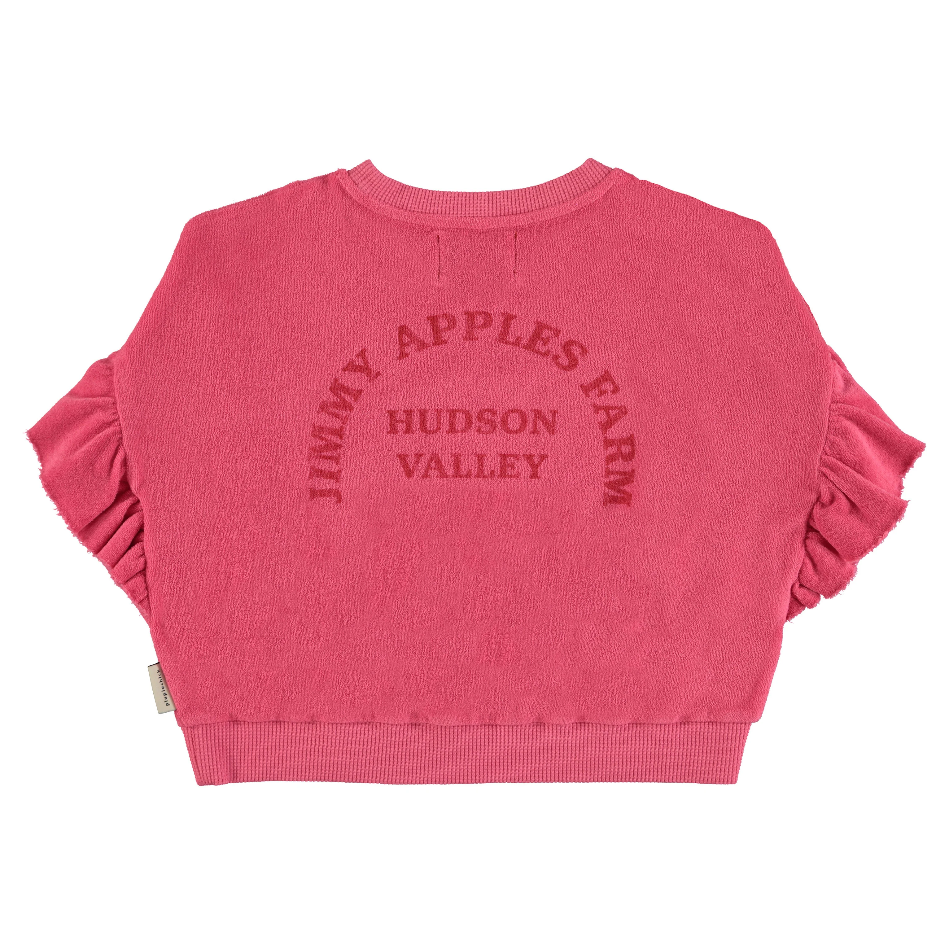 Piupiuchick Strawberry Pink w/ Red Apple Terry Sweatshirt - Image 2