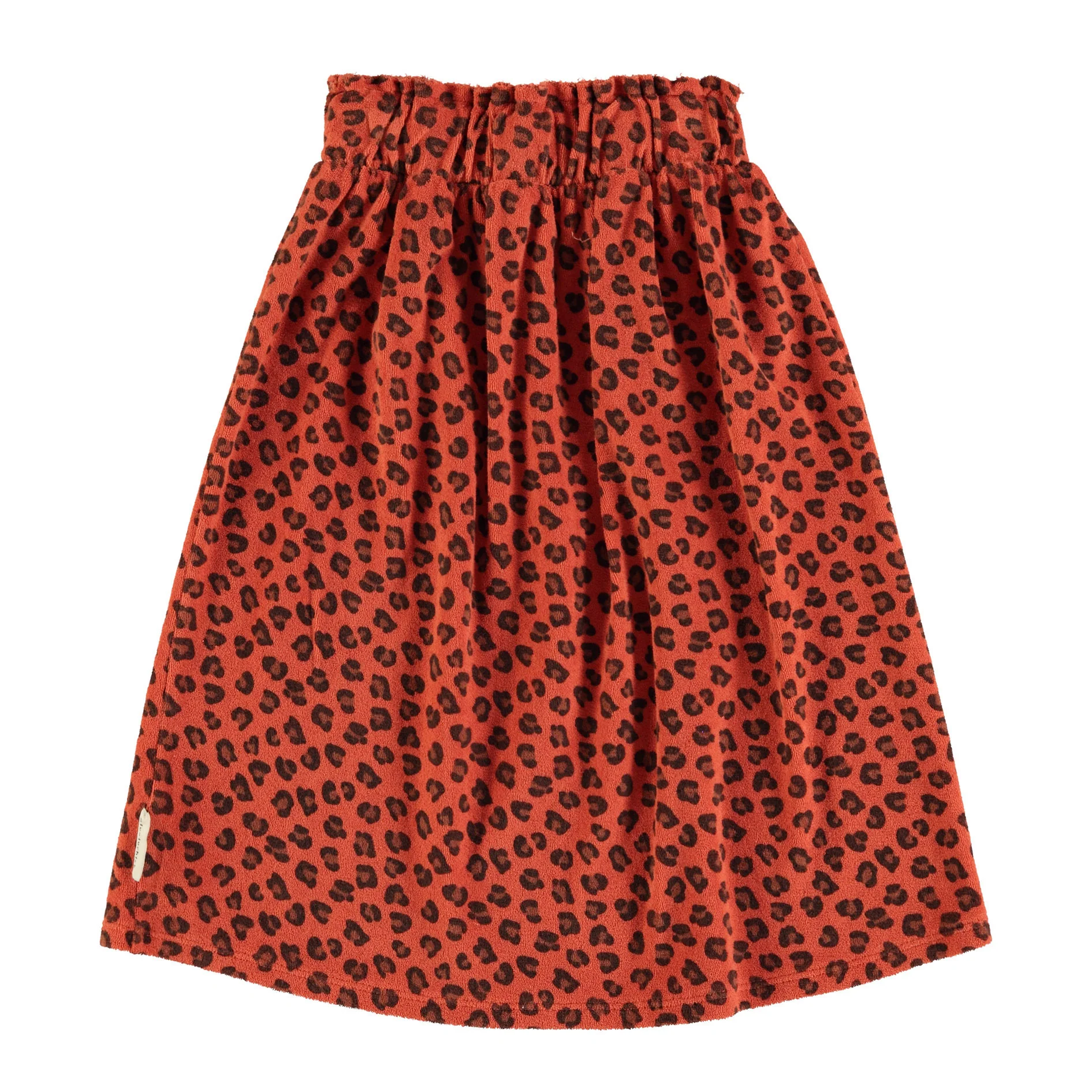 Piupiuchick Terracotta Animal Print Terry Skirt - Image 2