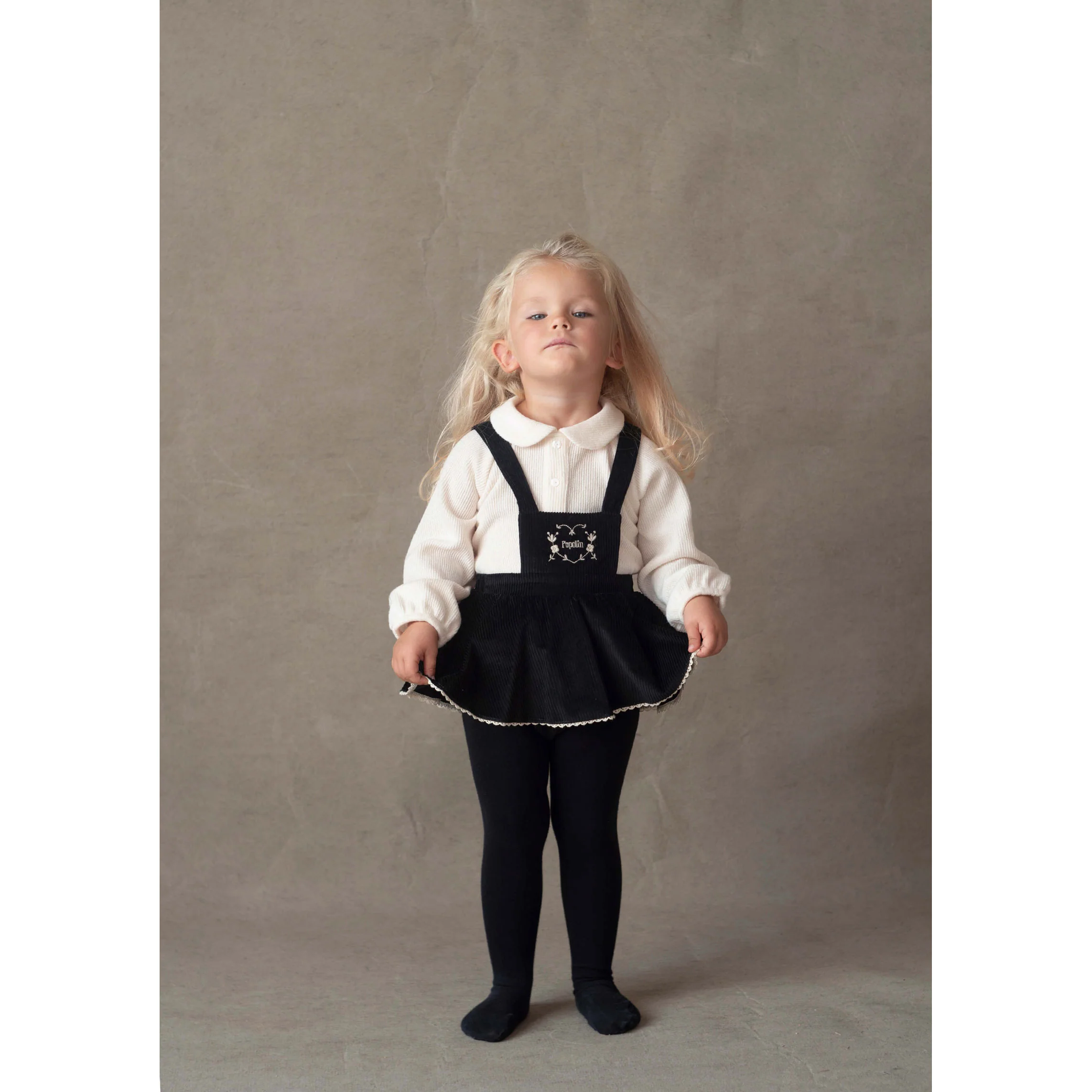 Popelin Black Skirt Playsuit - Image 2