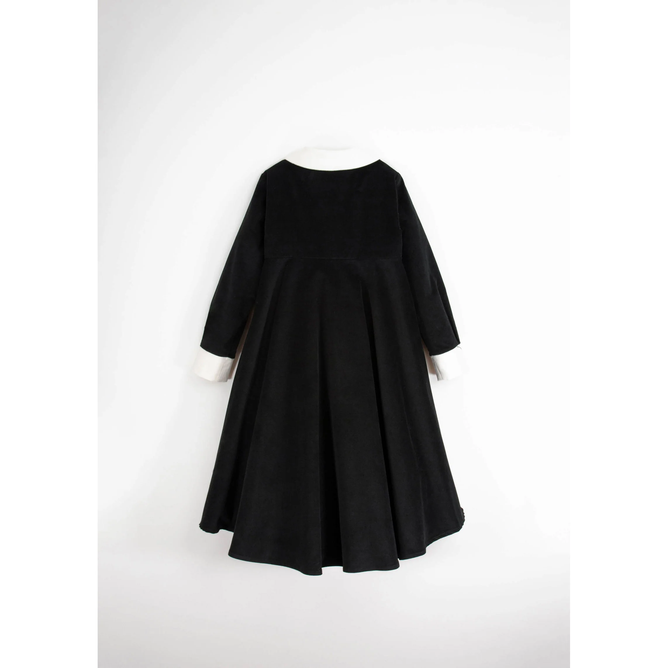 Popelin Black Velvet Dress - Image 4