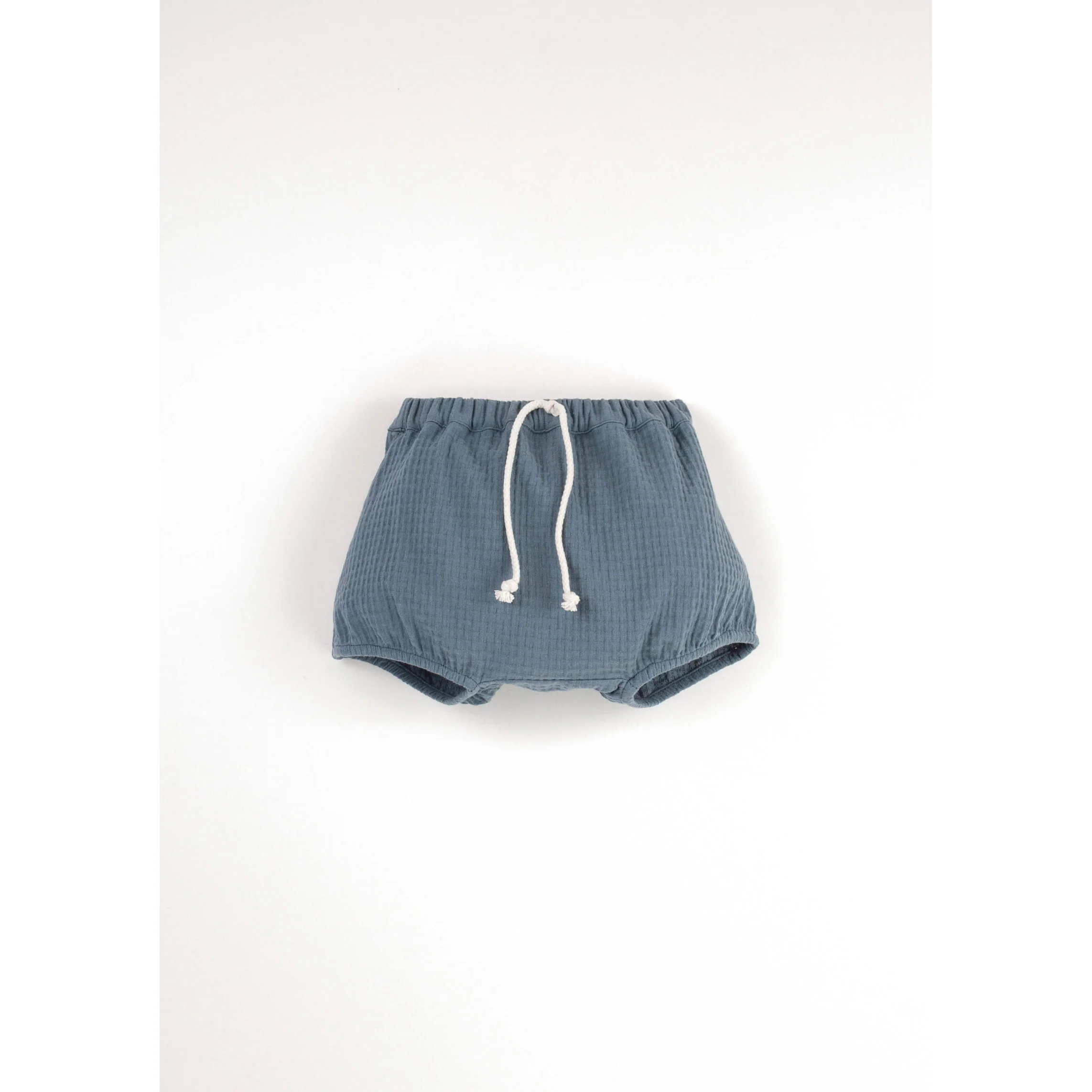 Popelin Blue Textured Culotte