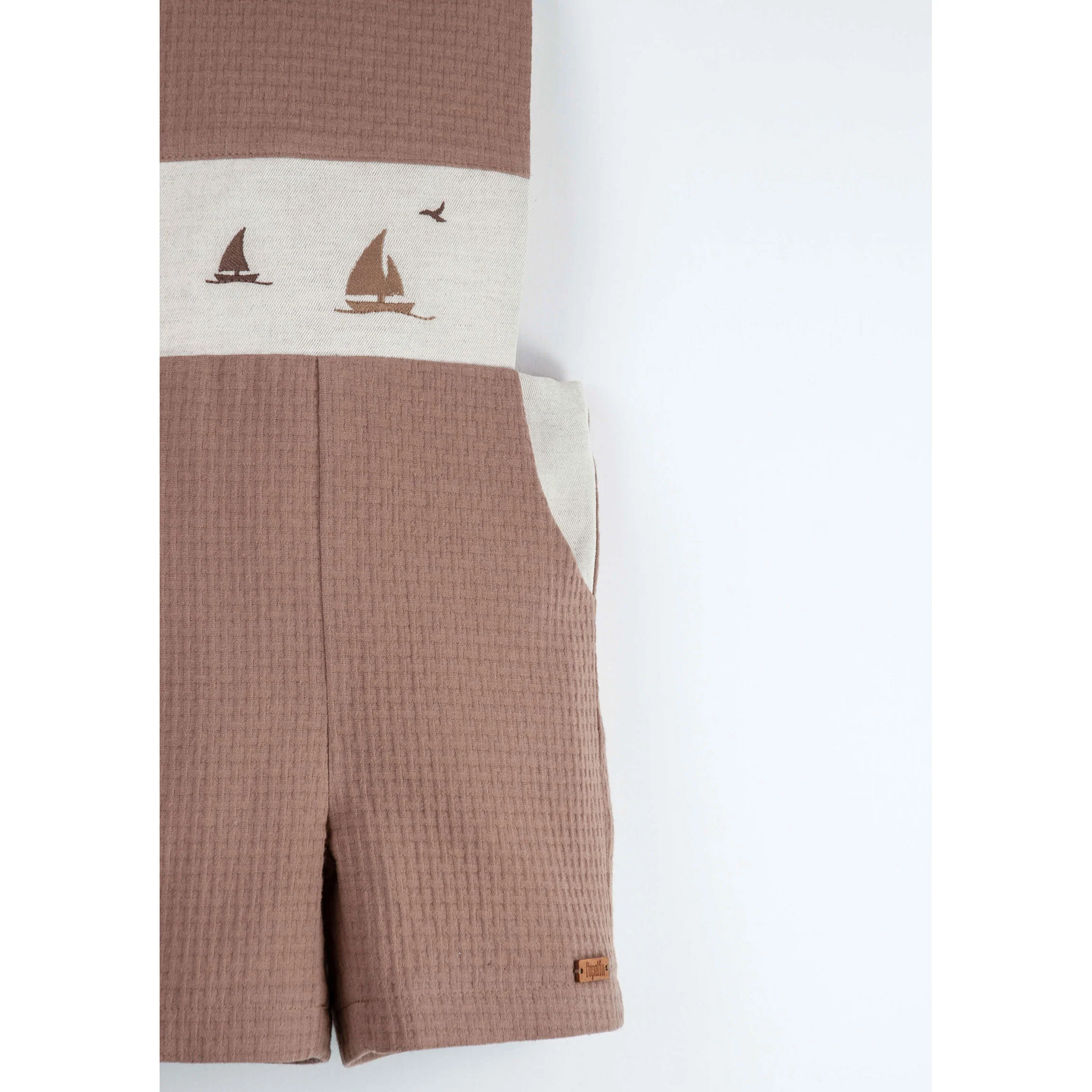 Popelin Brown Boat Dungarees - Image 3