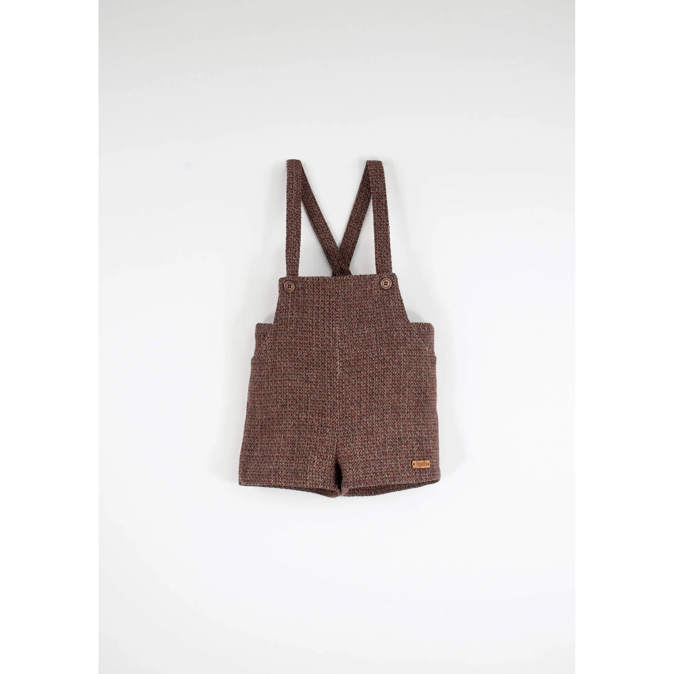 Popelin Burgundy Wool Suspender Shorts
