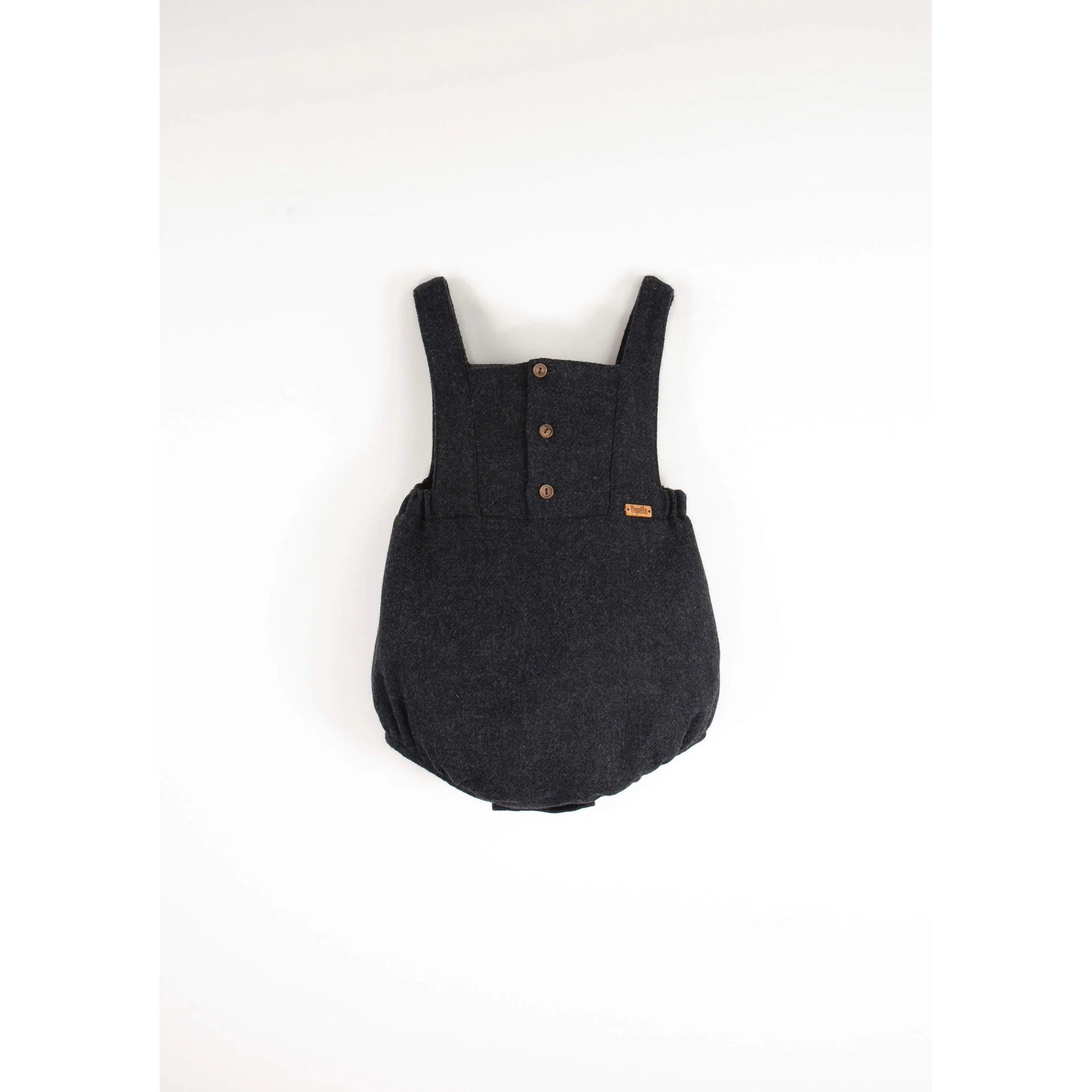 Popelin Dark Grey Wool Romper - Image 3