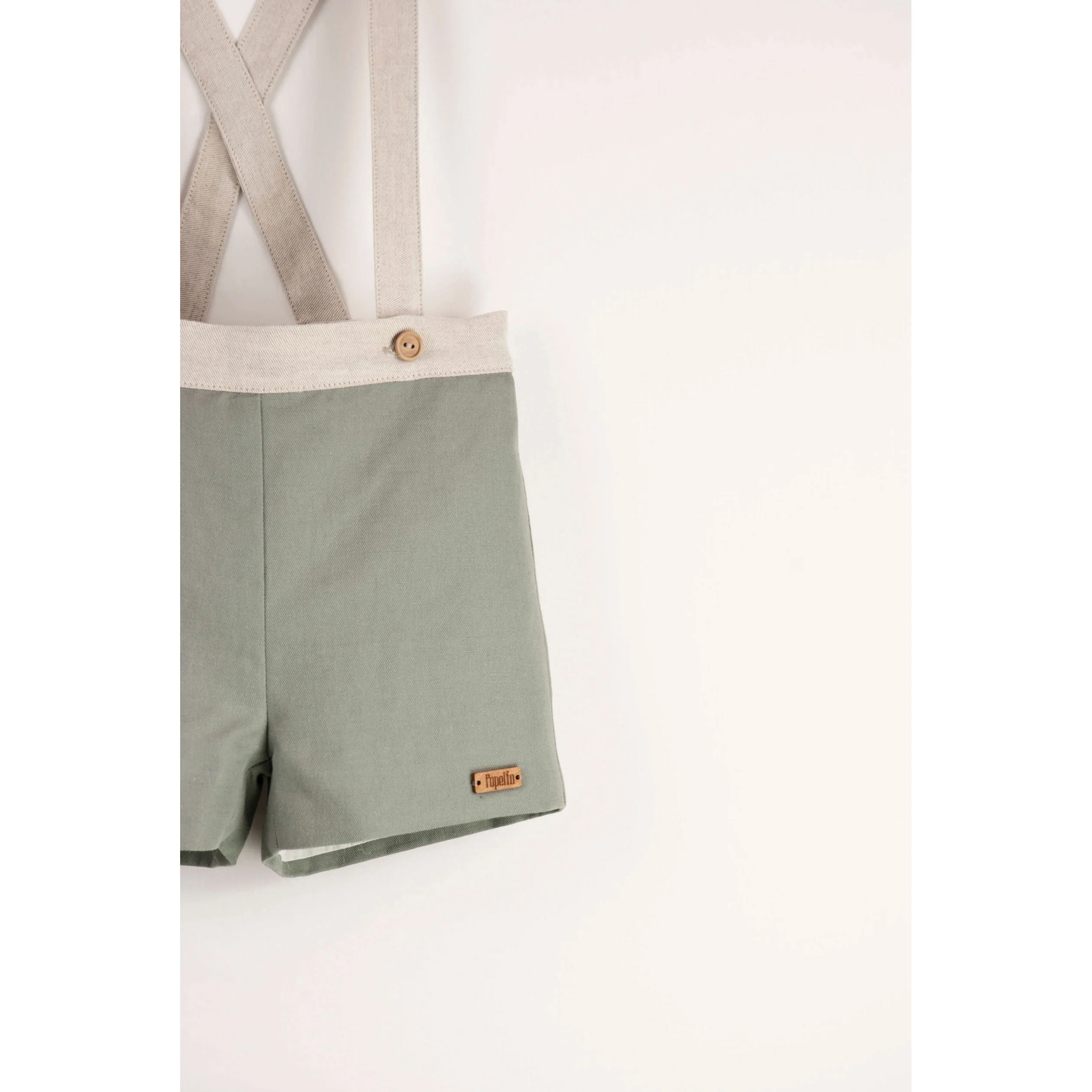 Popelin Green Strap Dungarees - Image 3