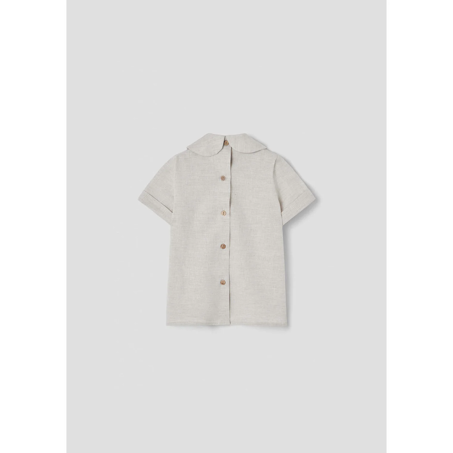 Popelin Grey Panel Shirt - Image 3