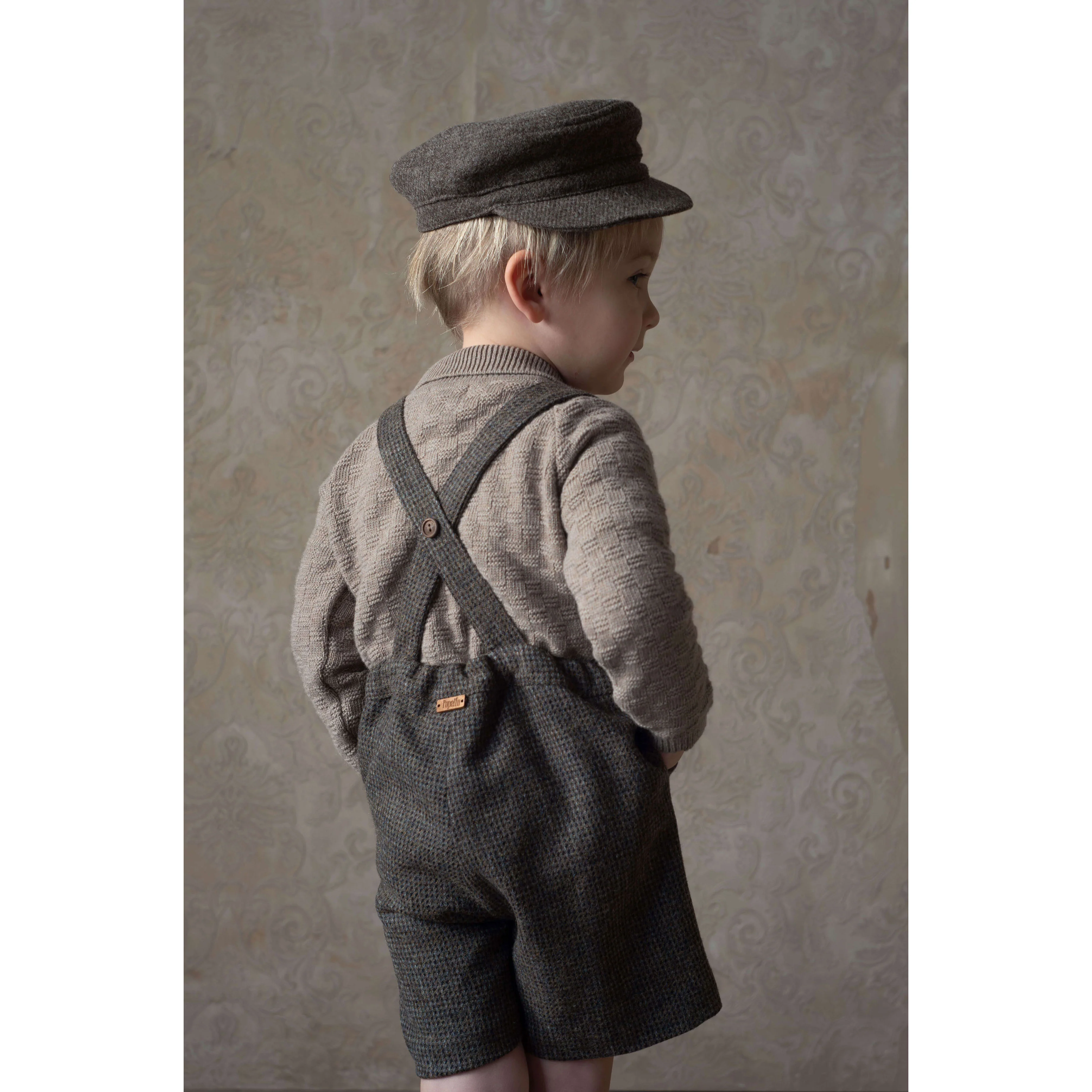 Popelin Multi Coloured Wool Suspender Shorts - Image 4