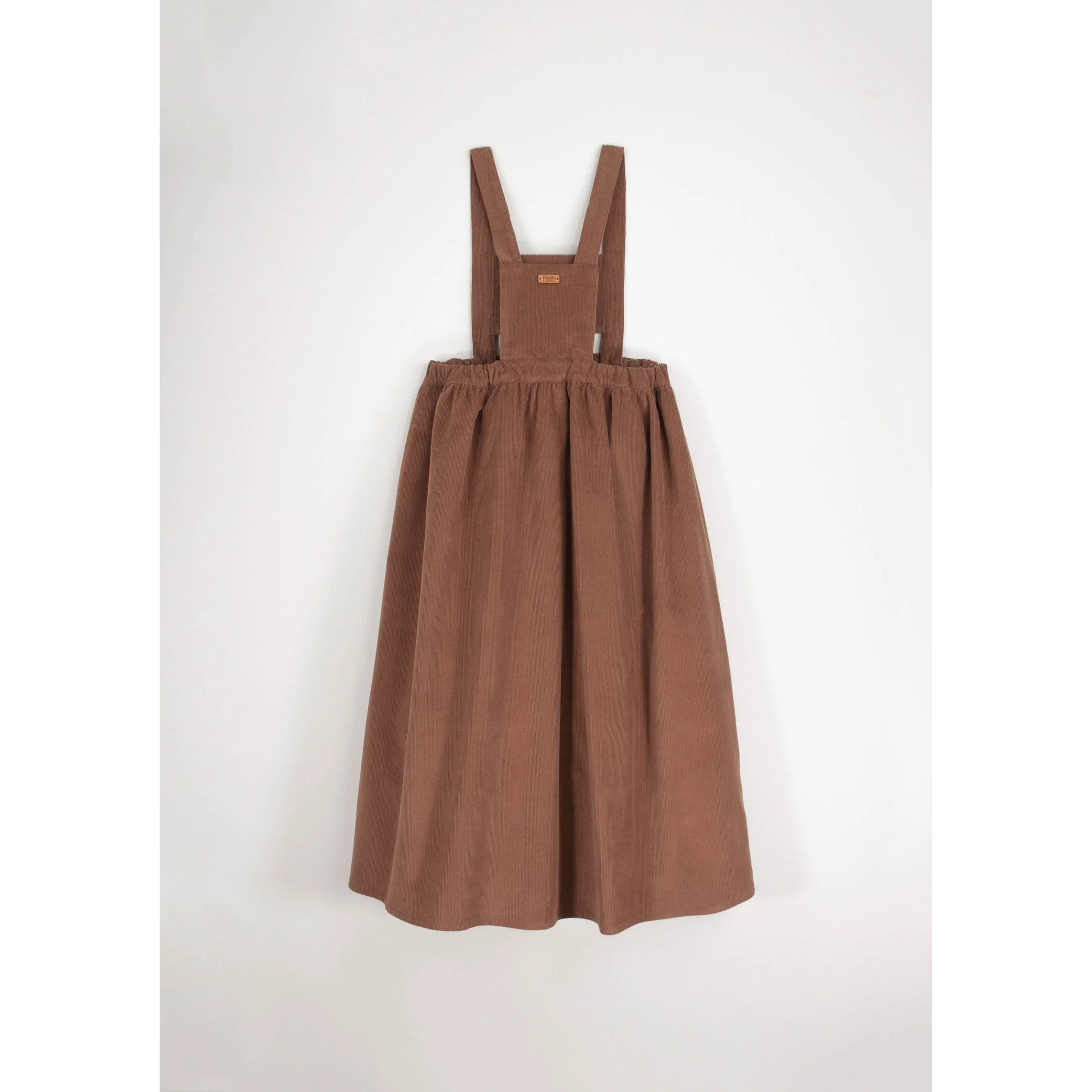 Popelin Ochre Coloured Corduroy Midi Dress - Image 3