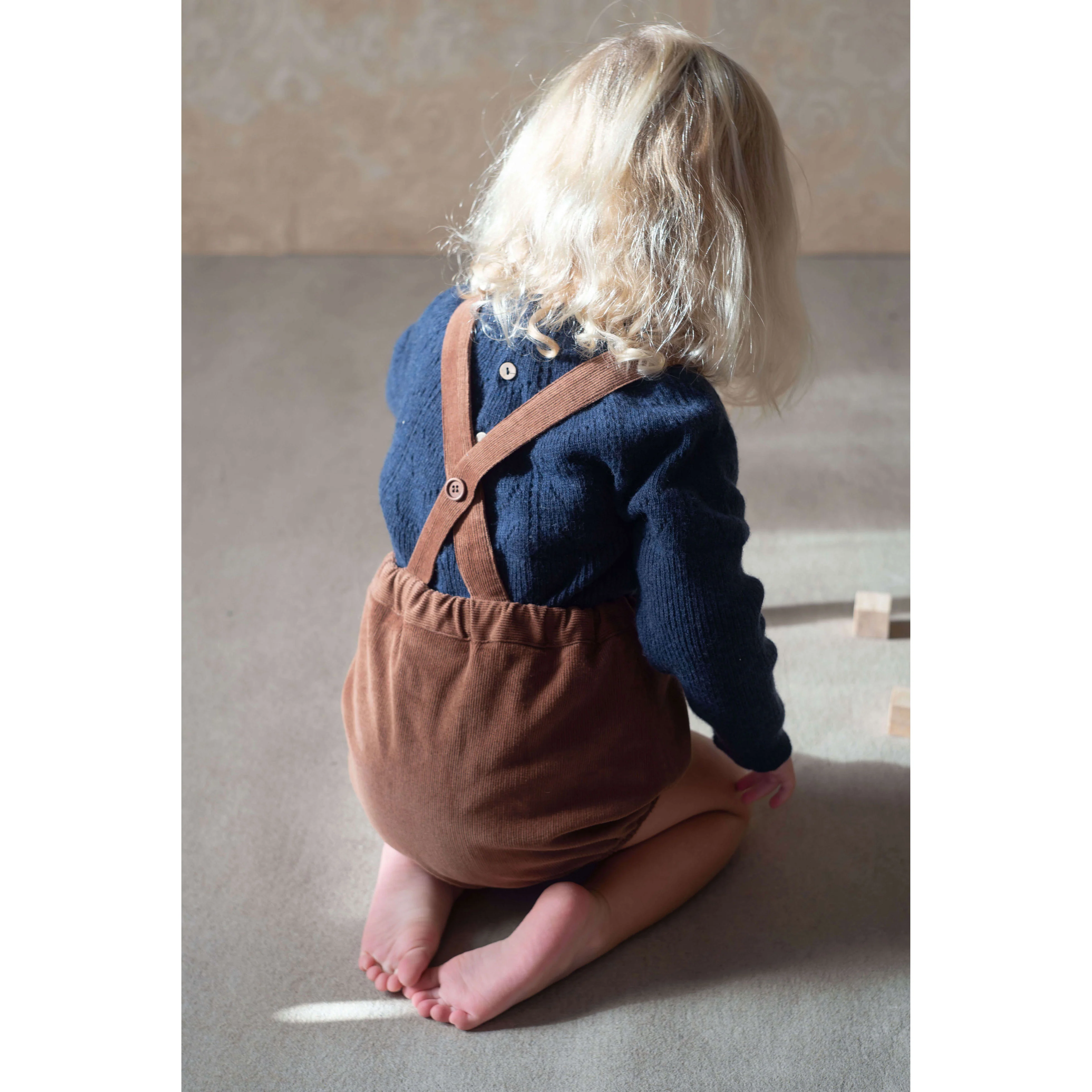 Popelin Ochre Coloured Corduroy Romper - Image 4