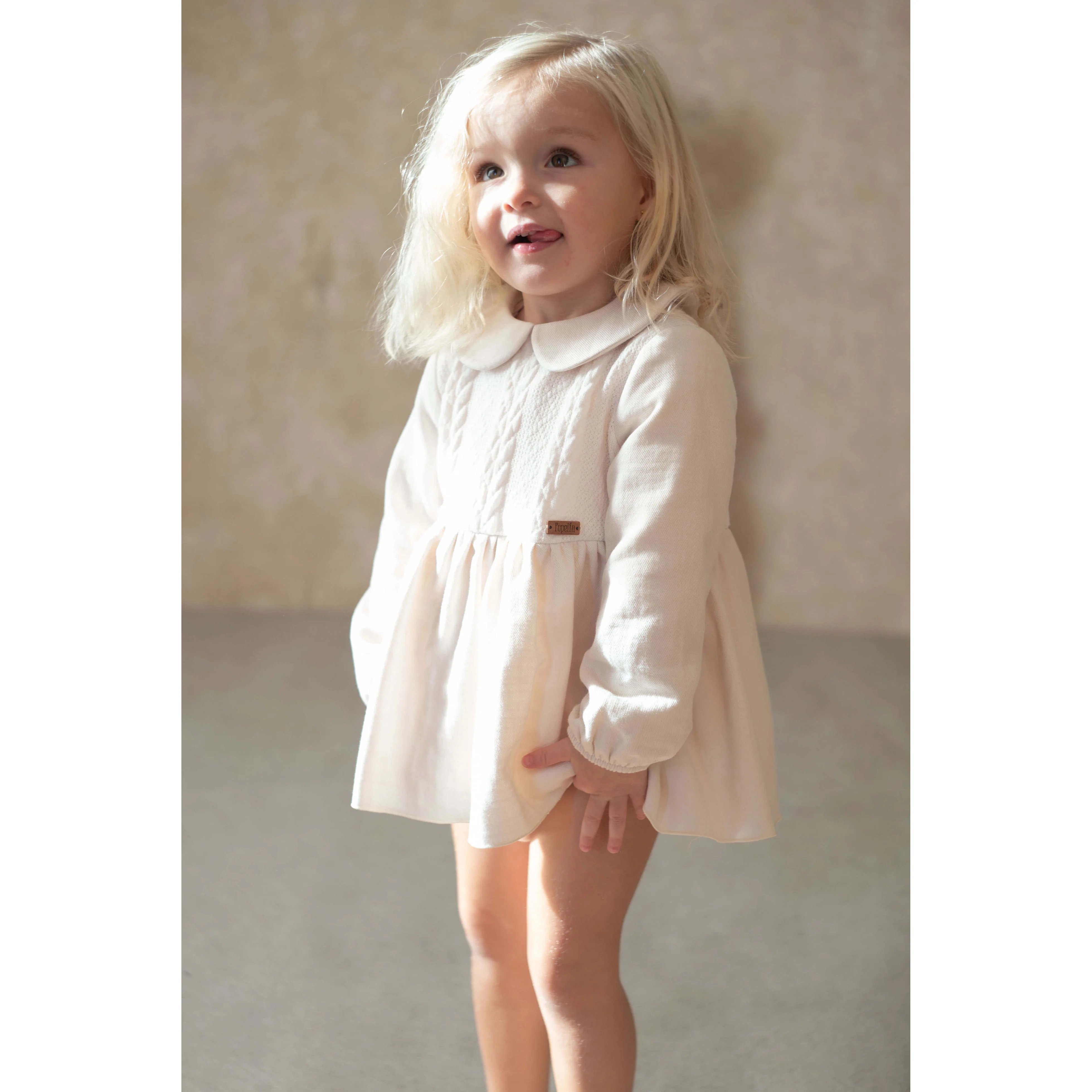 Popelin Off White Collared Romper - Image 2