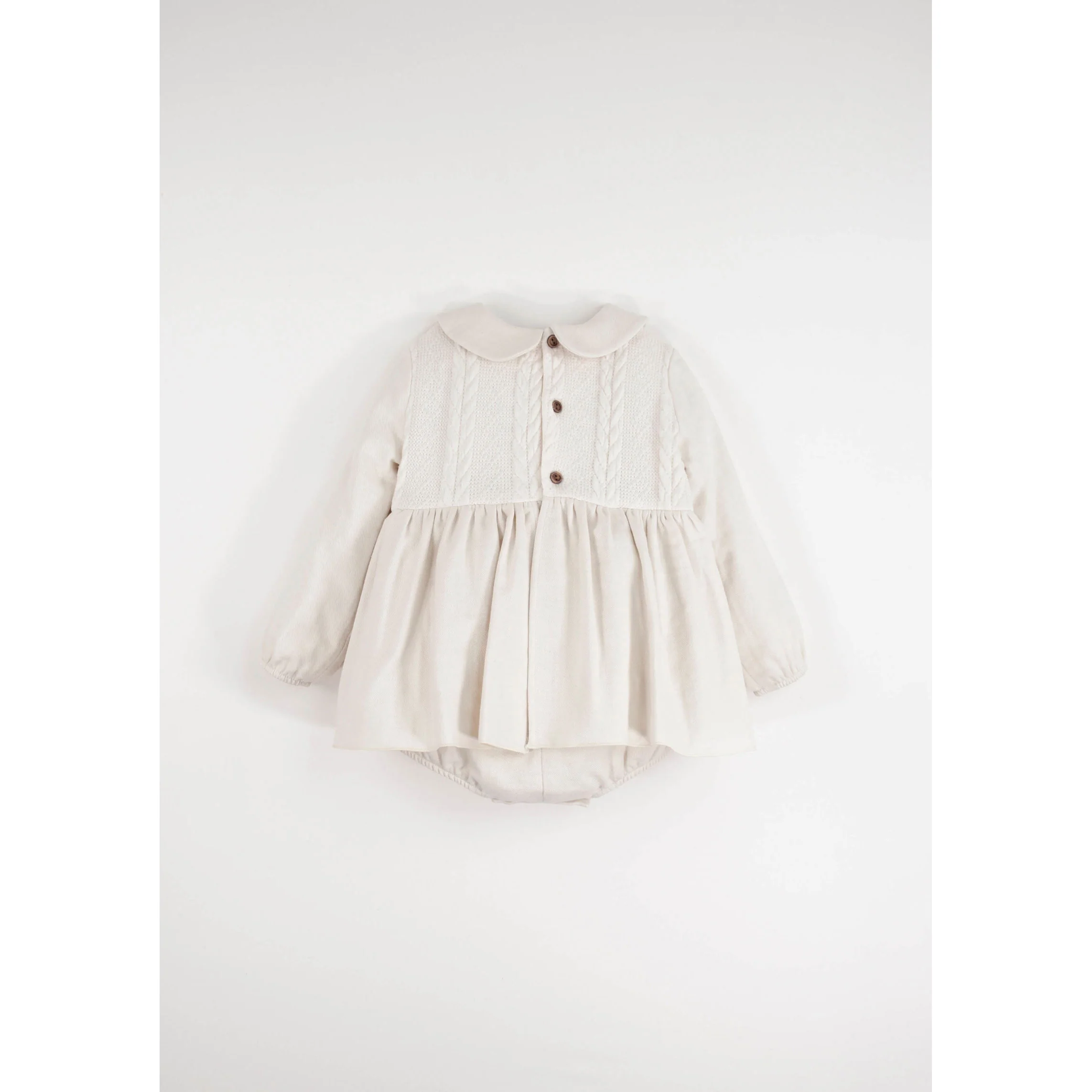 Popelin Off White Collared Romper - Image 3