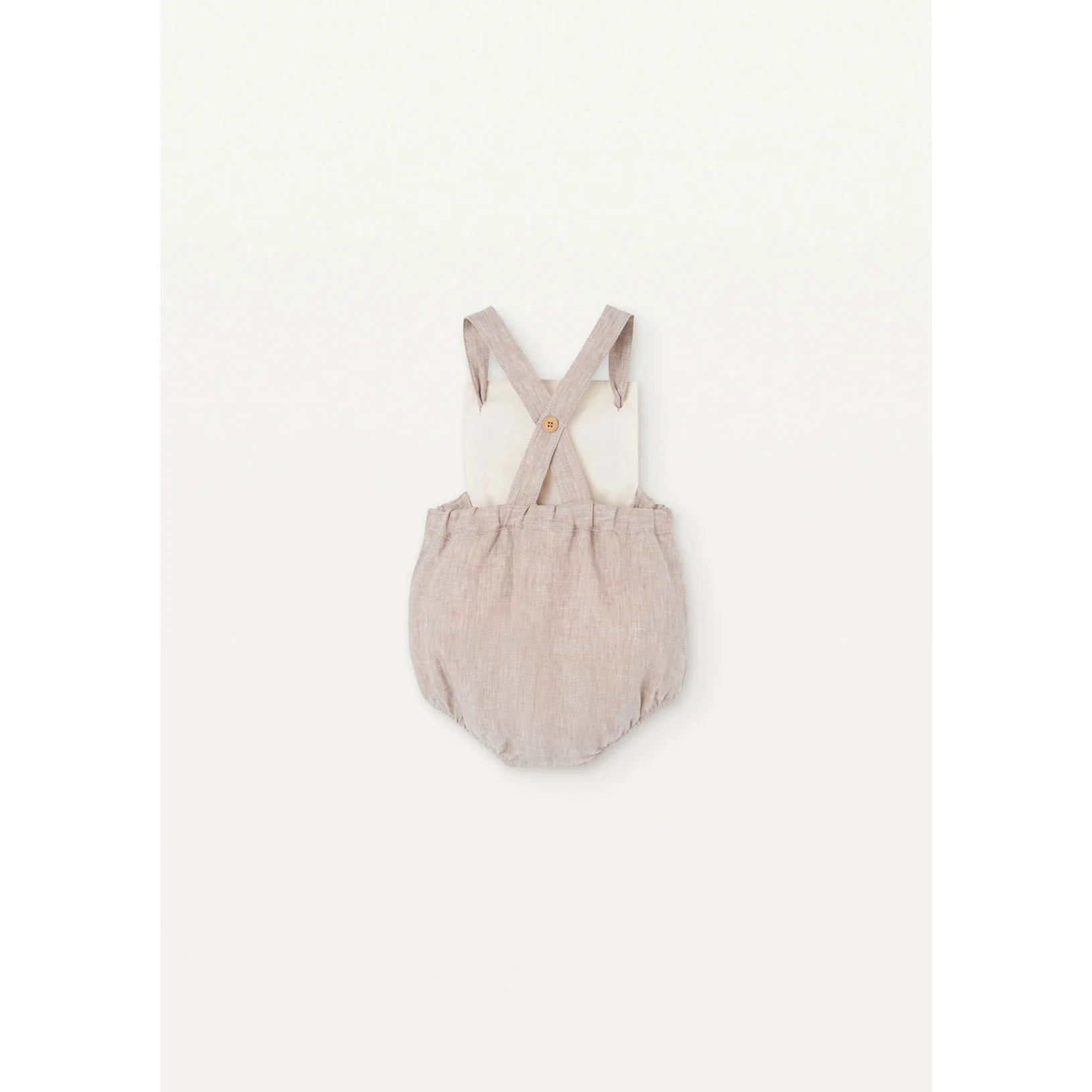 Popelin Off White Dungaree Romper - Image 3