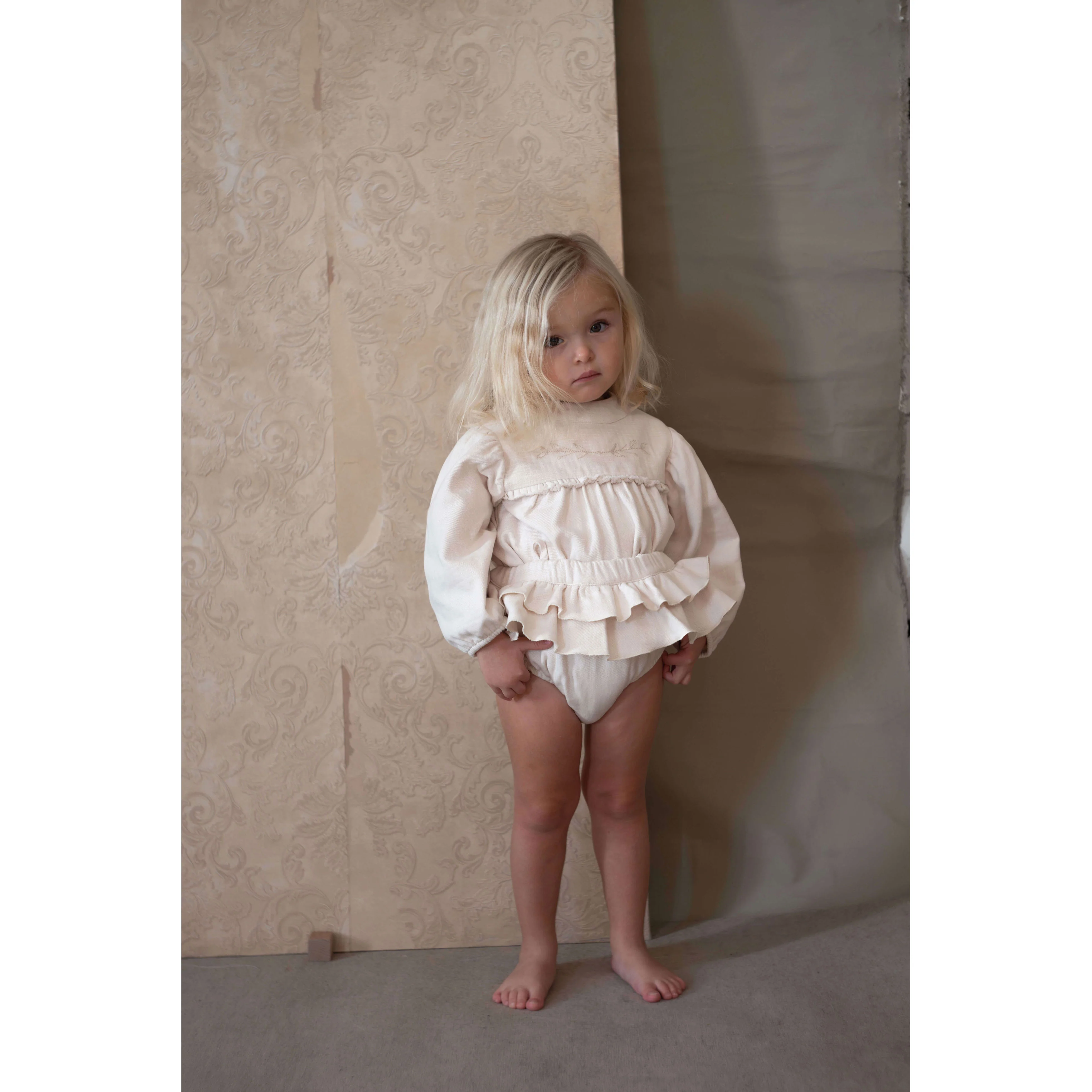 Popelin Off White Embroidered Blouse - Image 2