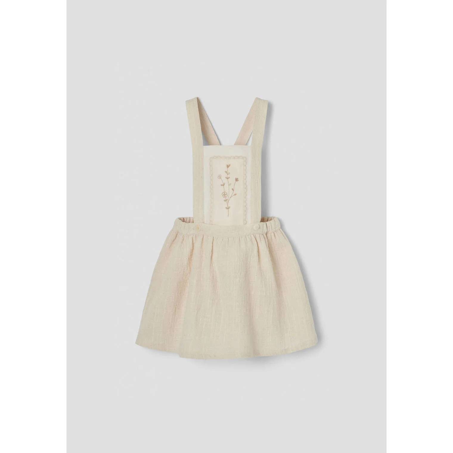 Popelin Off White Embroidered Short Jumper